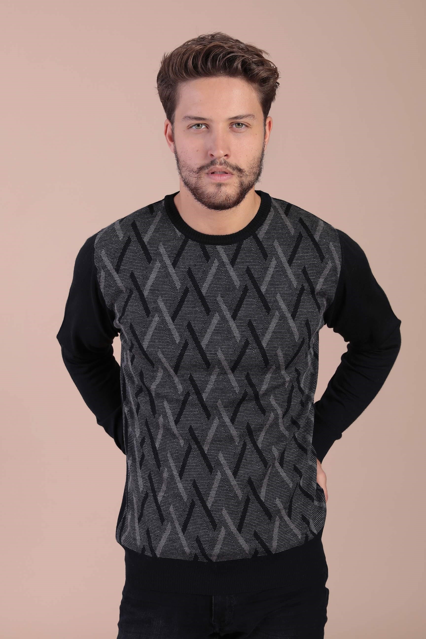 Ferraro Bisiklet Yaka Superfine Yün Kazak