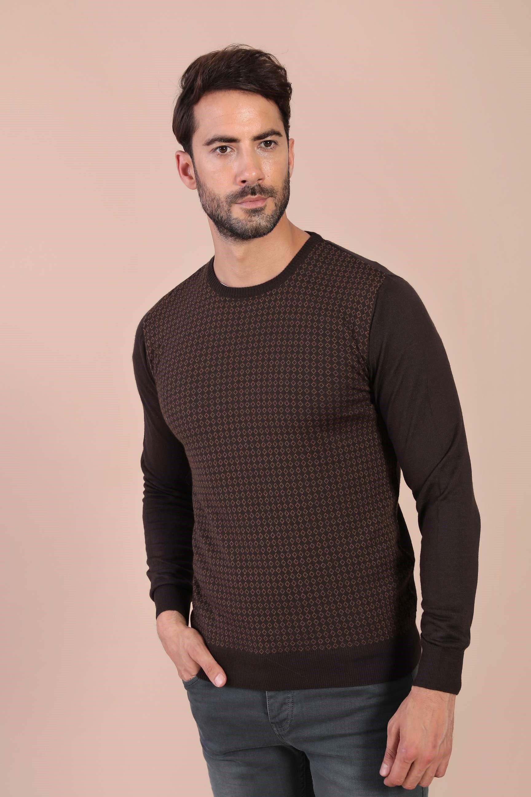 Ferraro Bisiklet Yaka Superfine Yün Kazak