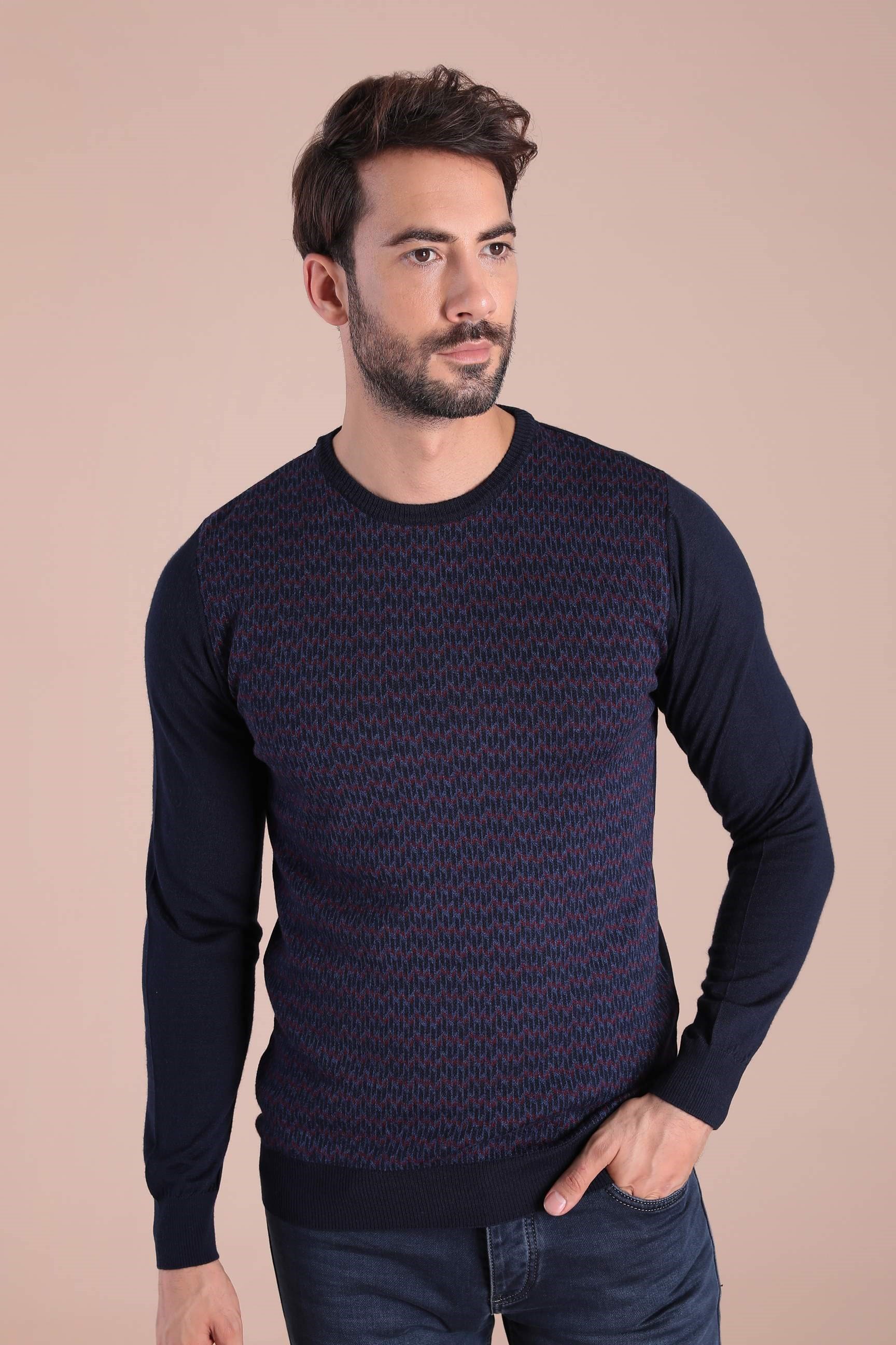 Ferraro Bisiklet Yaka Superfine Yün Kazak