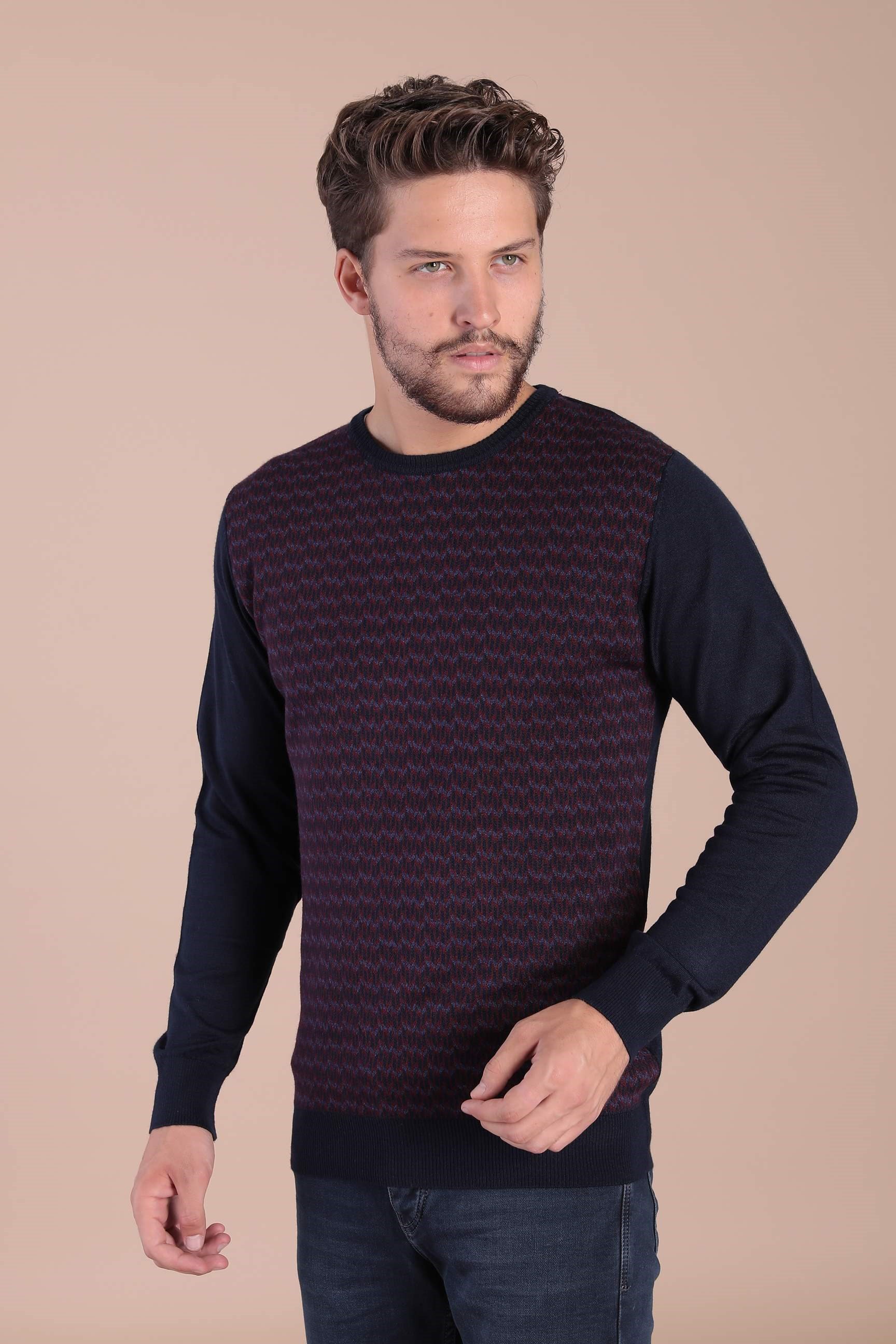 Ferraro Bisiklet Yaka Superfine Yün Kazak