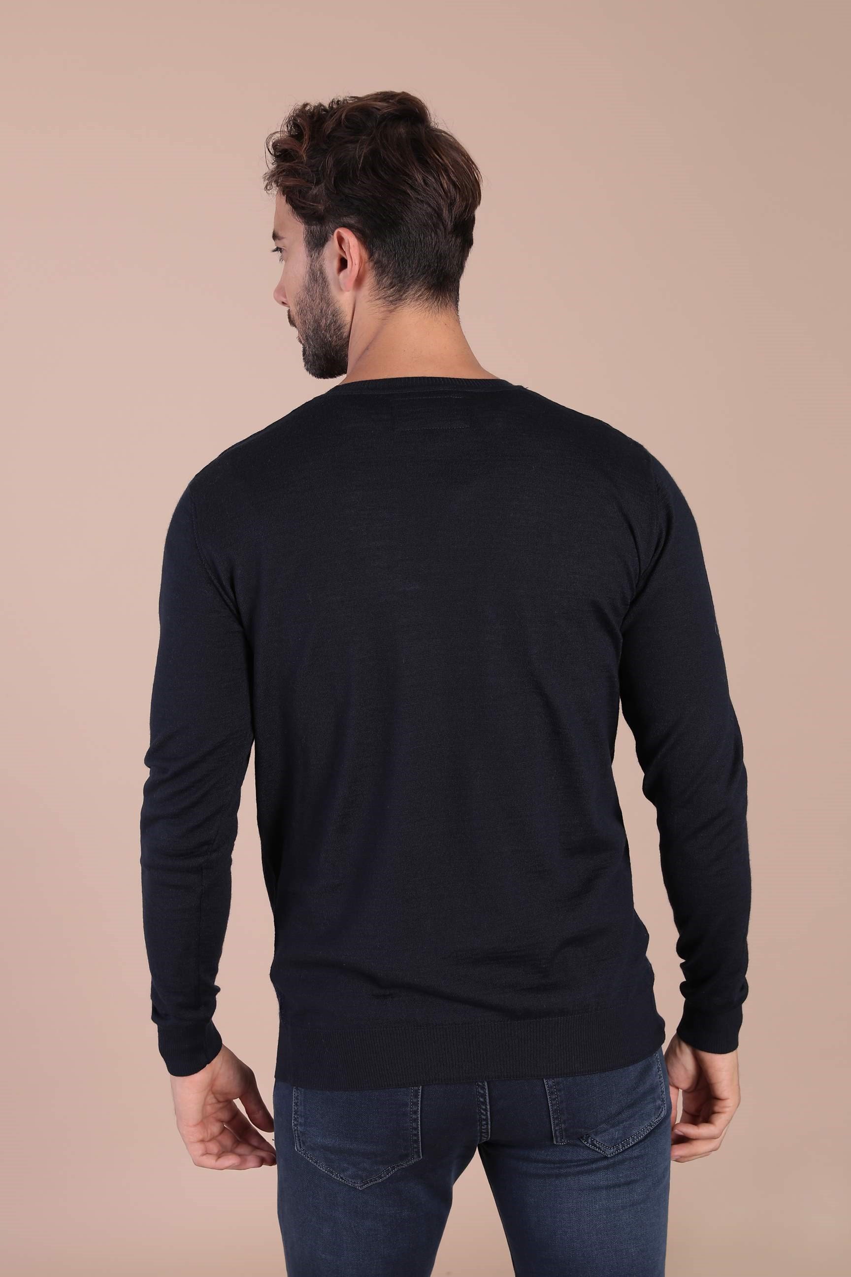 Ferraro Bisiklet Yaka Superfine Yün Kazak