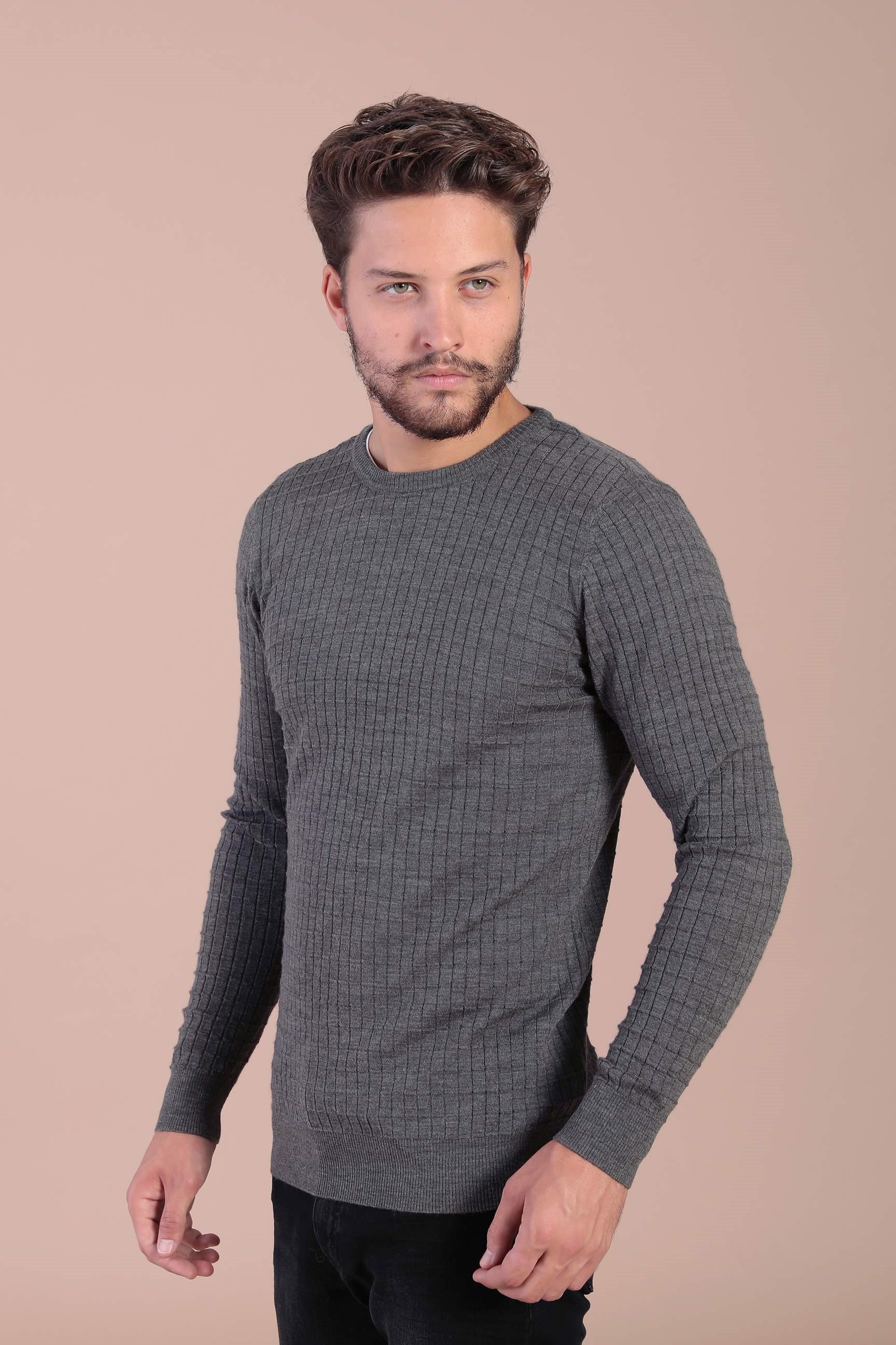 Ferraro Bisiklet Yaka Superfine Yün Kazak