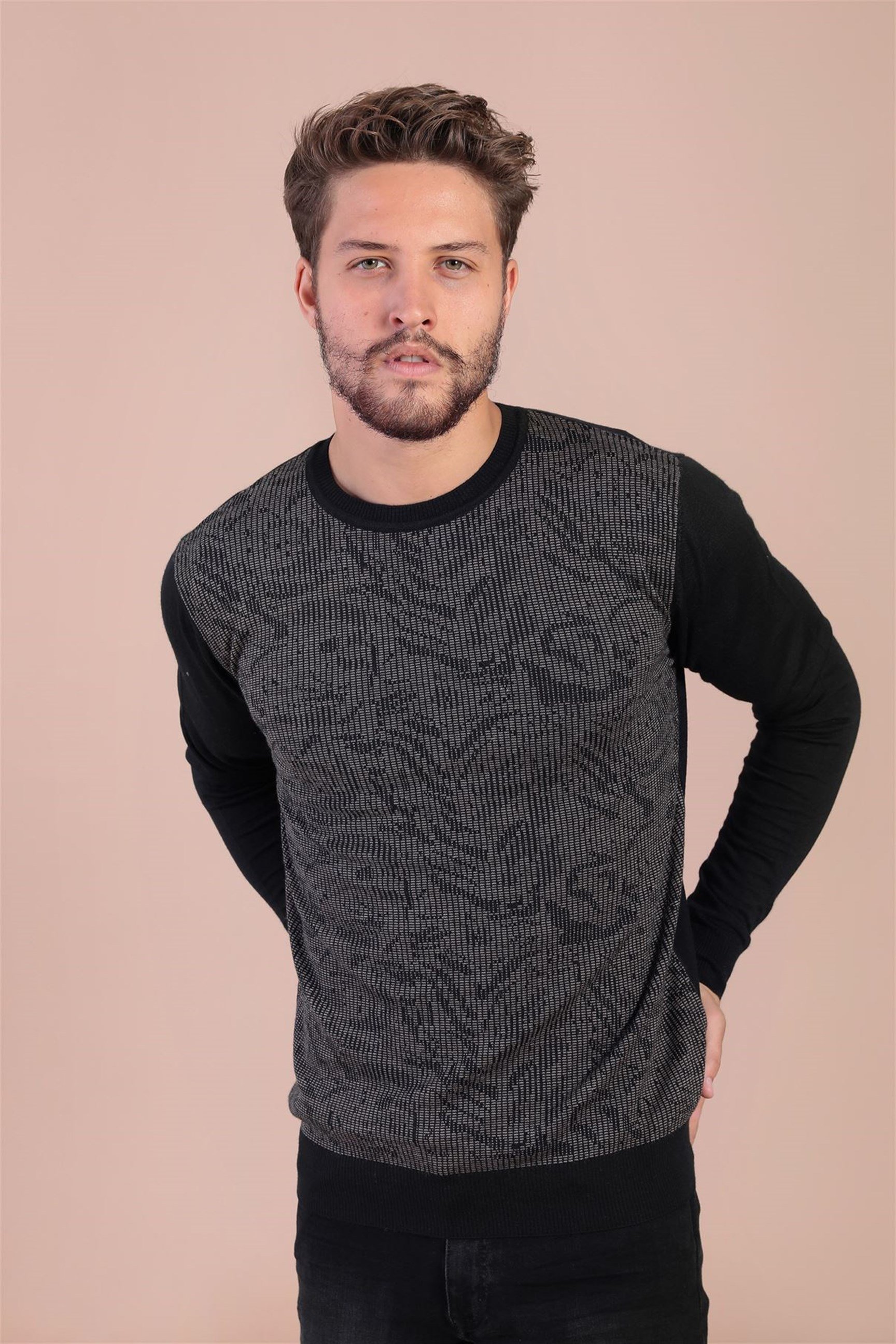 Ferraro Bisiklet Yaka Superfine Yün Kazak