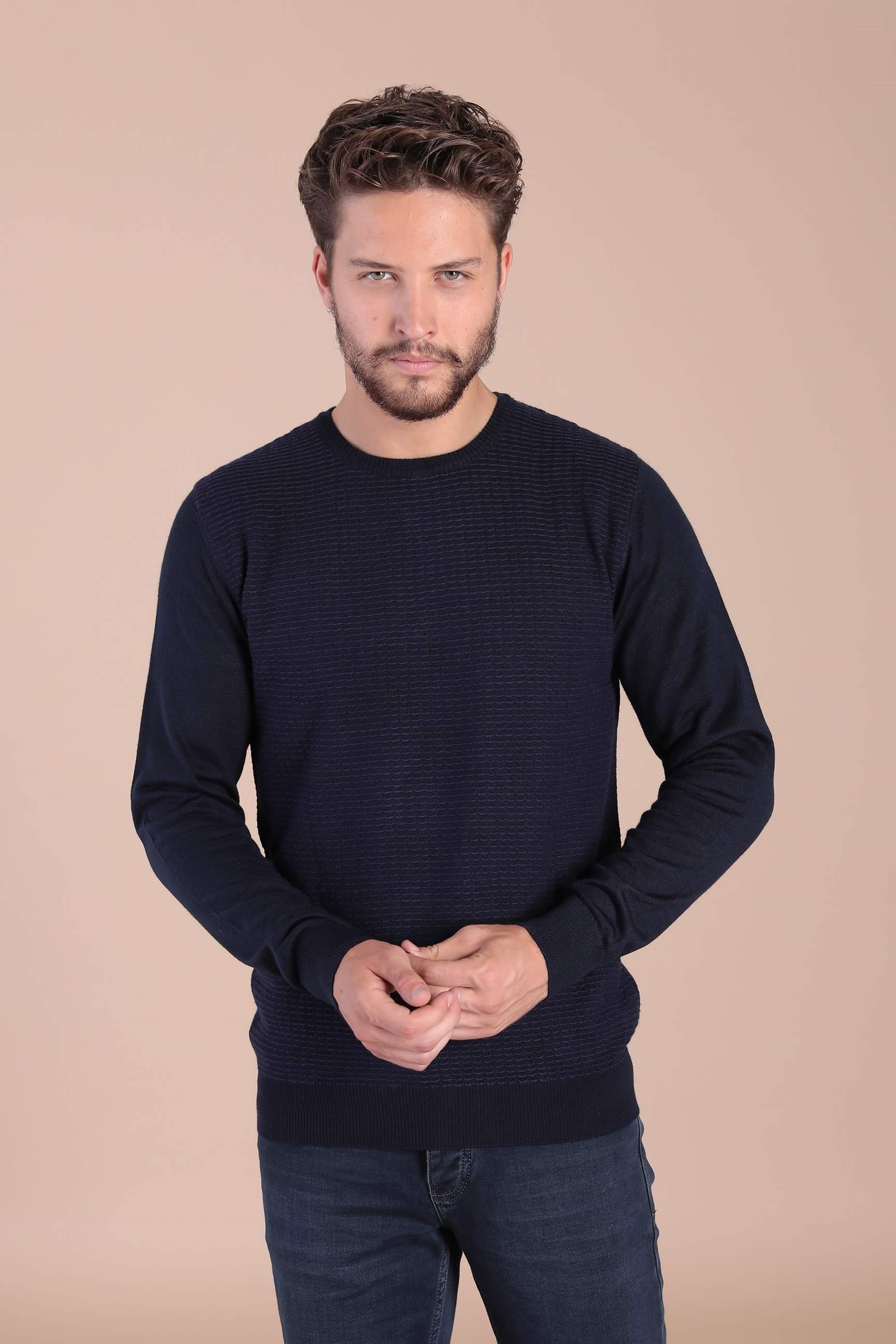 Ferraro Bisiklet Yaka Superfine Yün Kazak