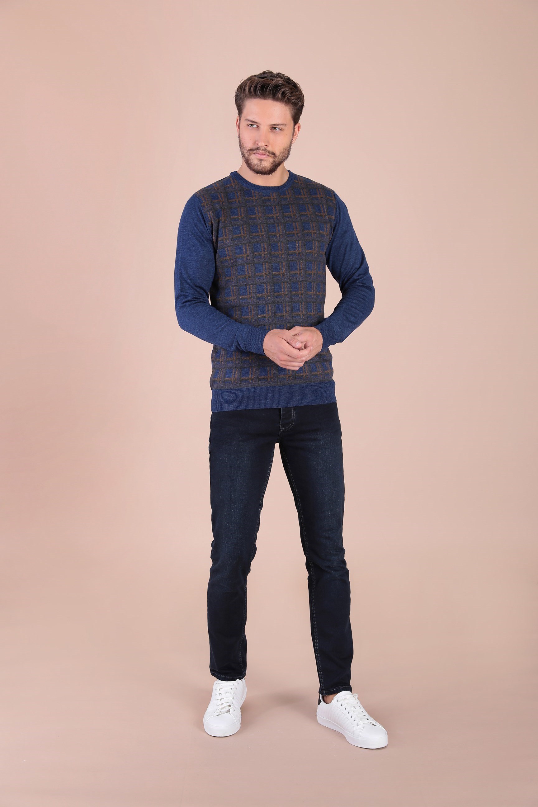 Ferraro Bisiklet Yaka Superfine Yün Kazak