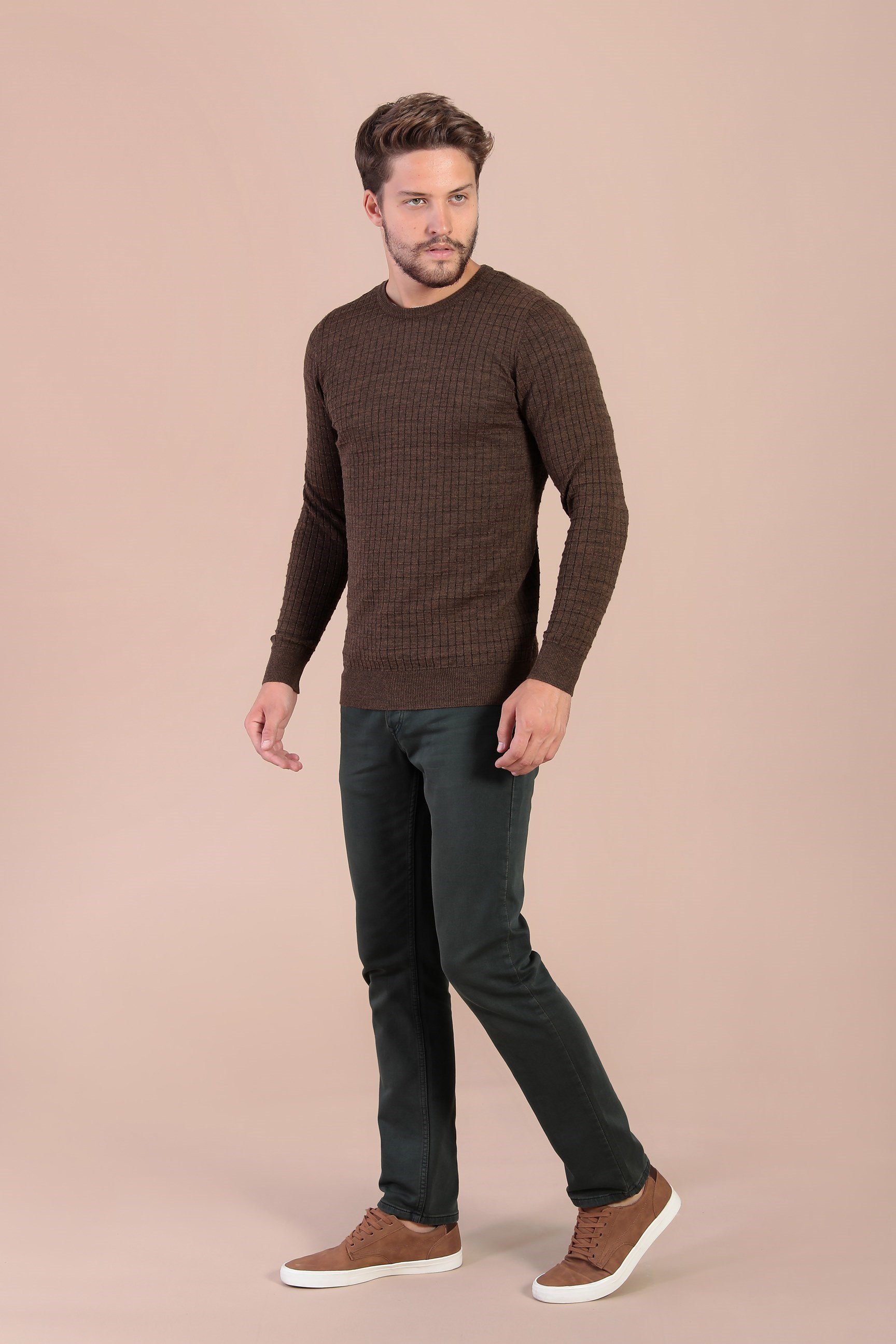 Ferraro Bisiklet Yaka Superfine Yün Kazak