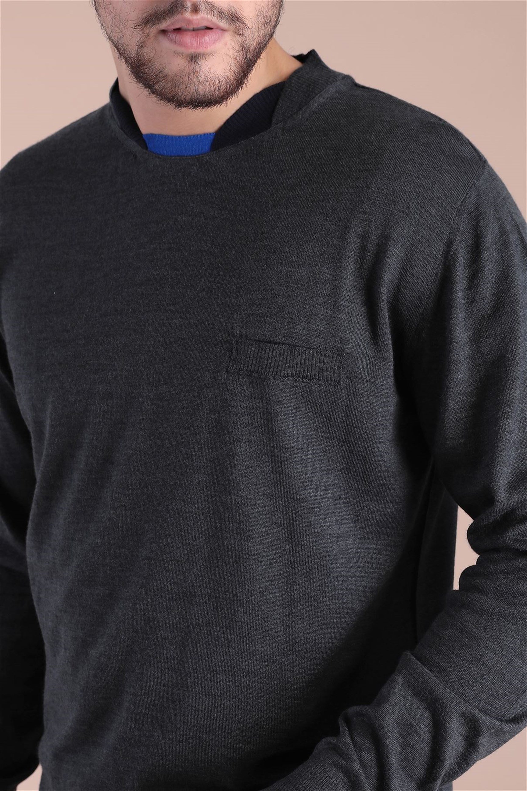 Ferraro Bisiklet Yaka Superfine Yün Kazak