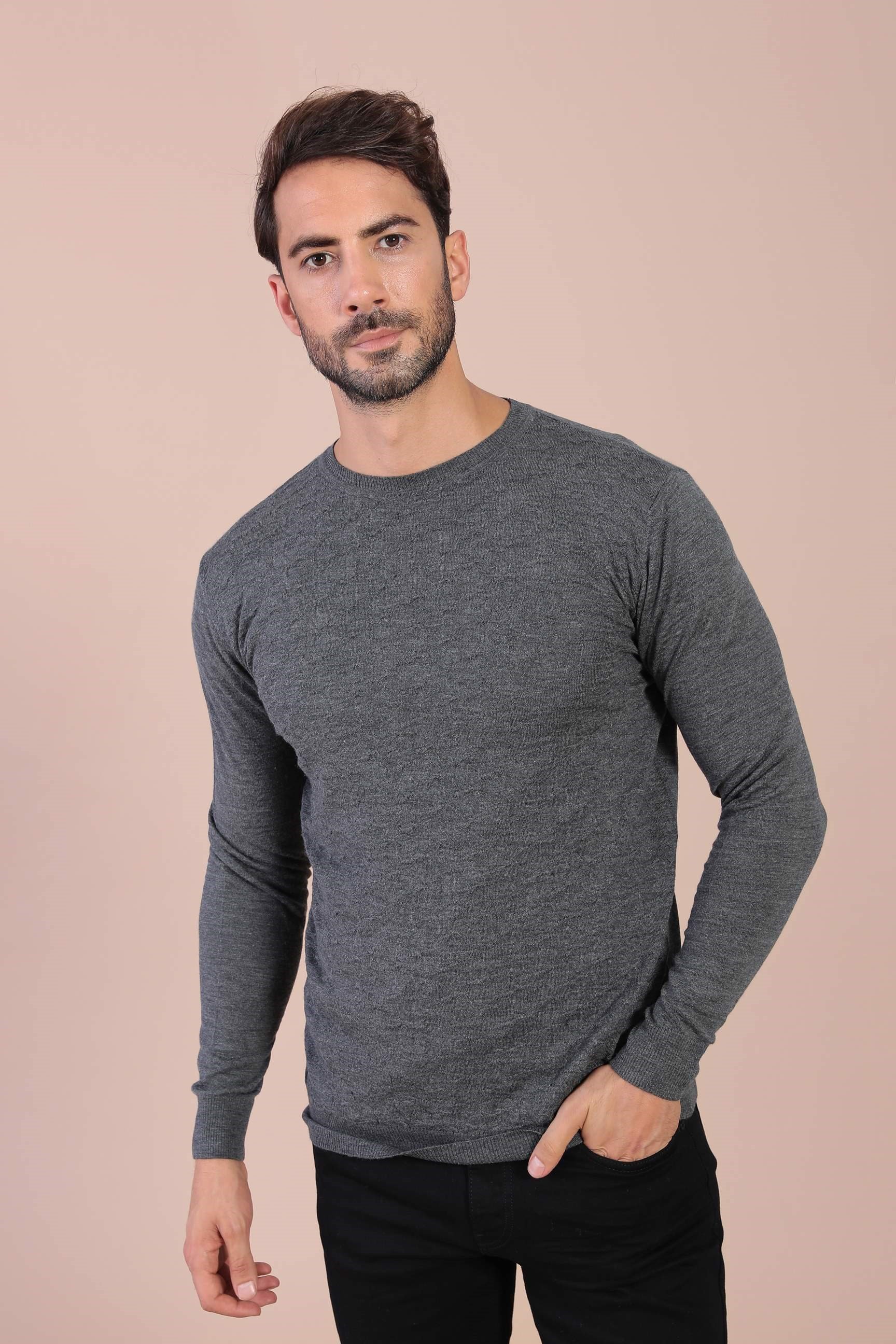 Ferraro Bisiklet Yaka Superfine Yün Kazak