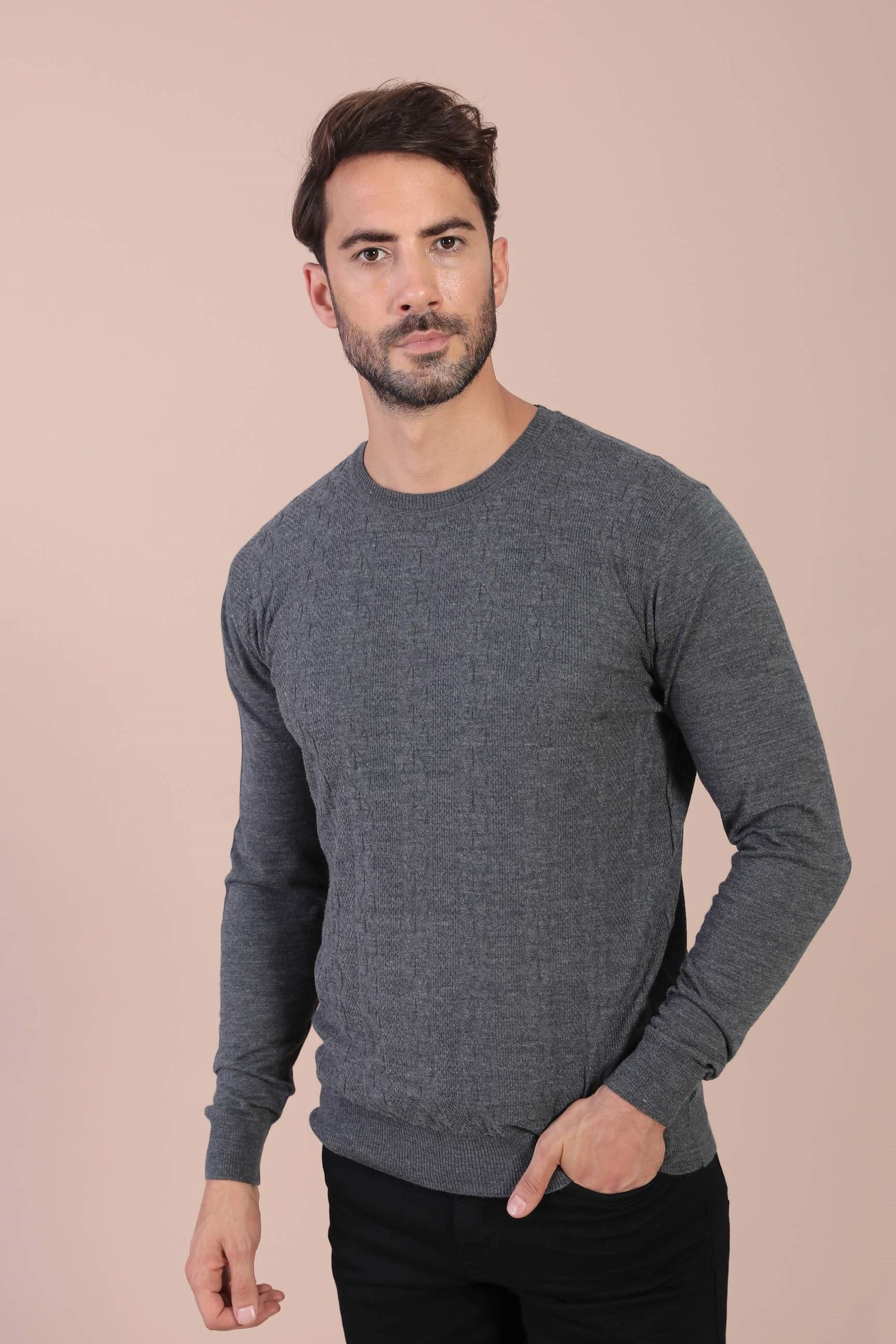 Ferraro Bisiklet Yaka Superfine Yün Kazak