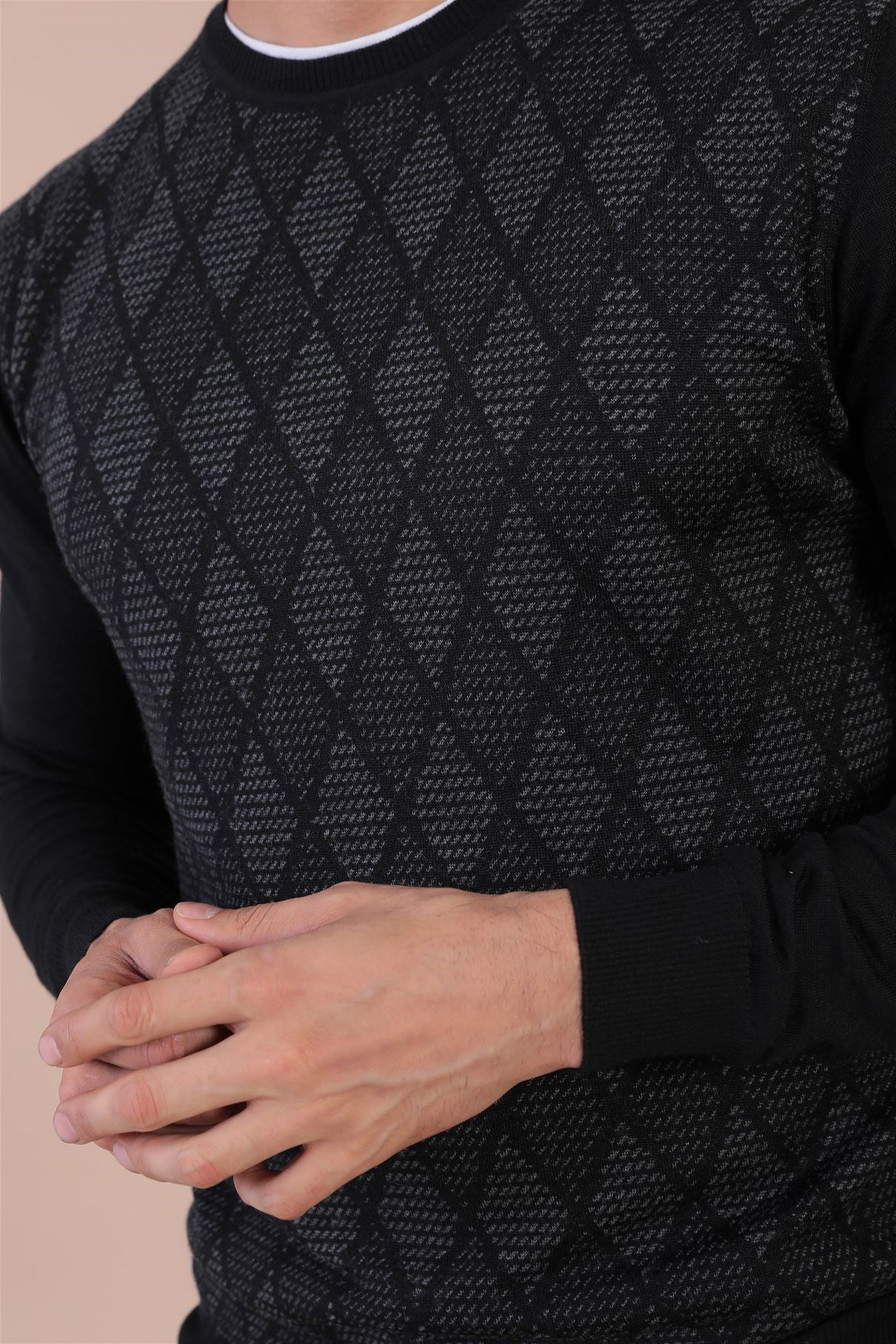 Ferraro Bisiklet Yaka Superfine Yün Kazak