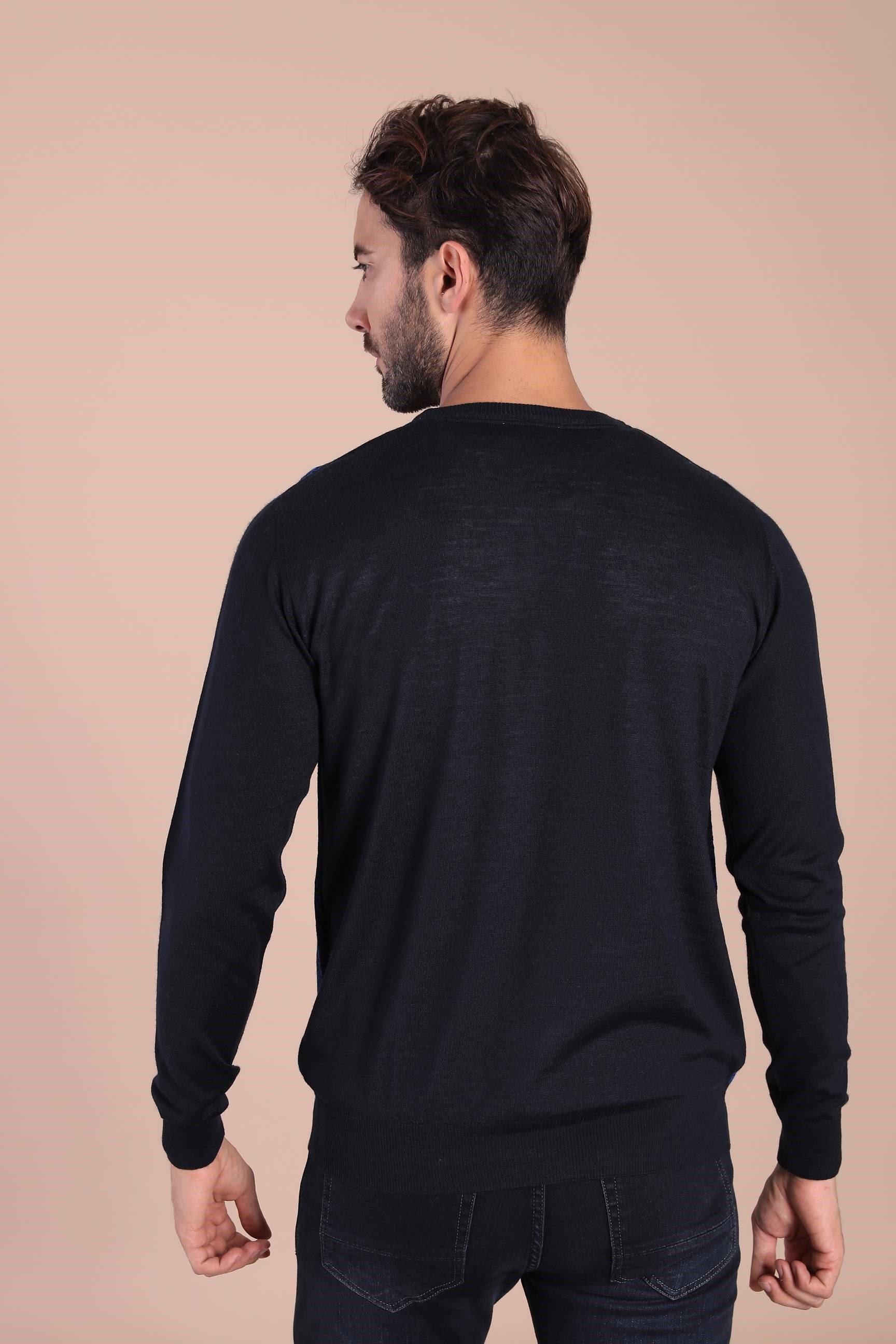 Ferraro Bisiklet Yaka Superfine Yün Kazak