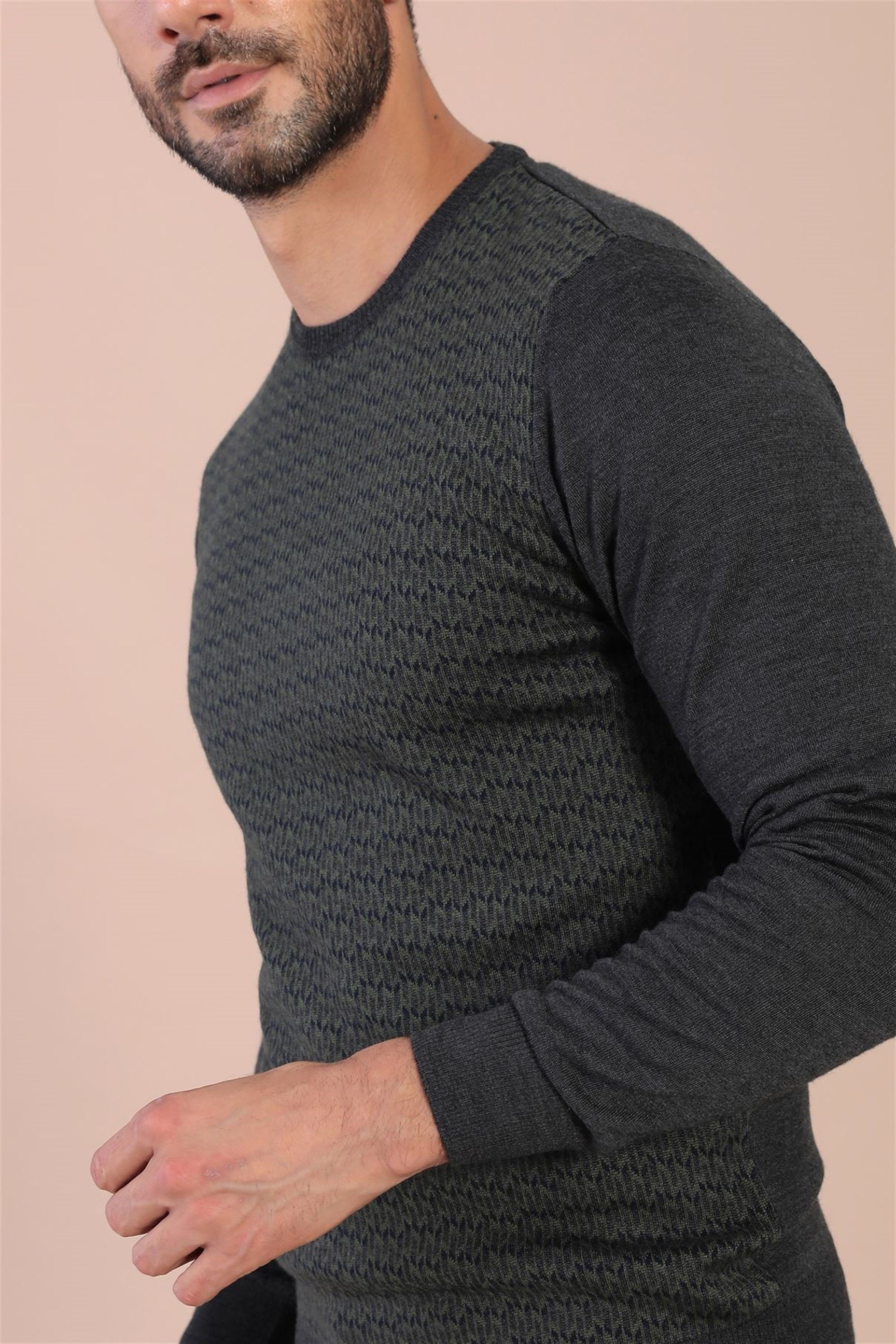 Ferraro Bisiklet Yaka Superfine Yün Kazak