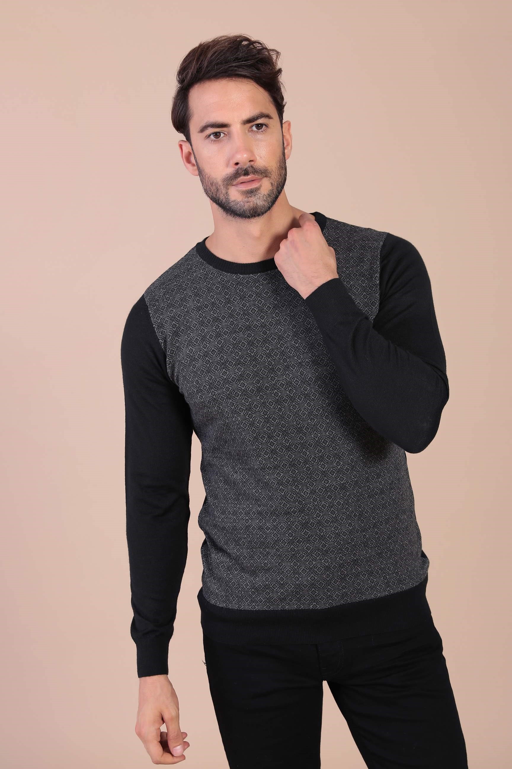 Ferraro Bisiklet Yaka Superfine Yün Kazak