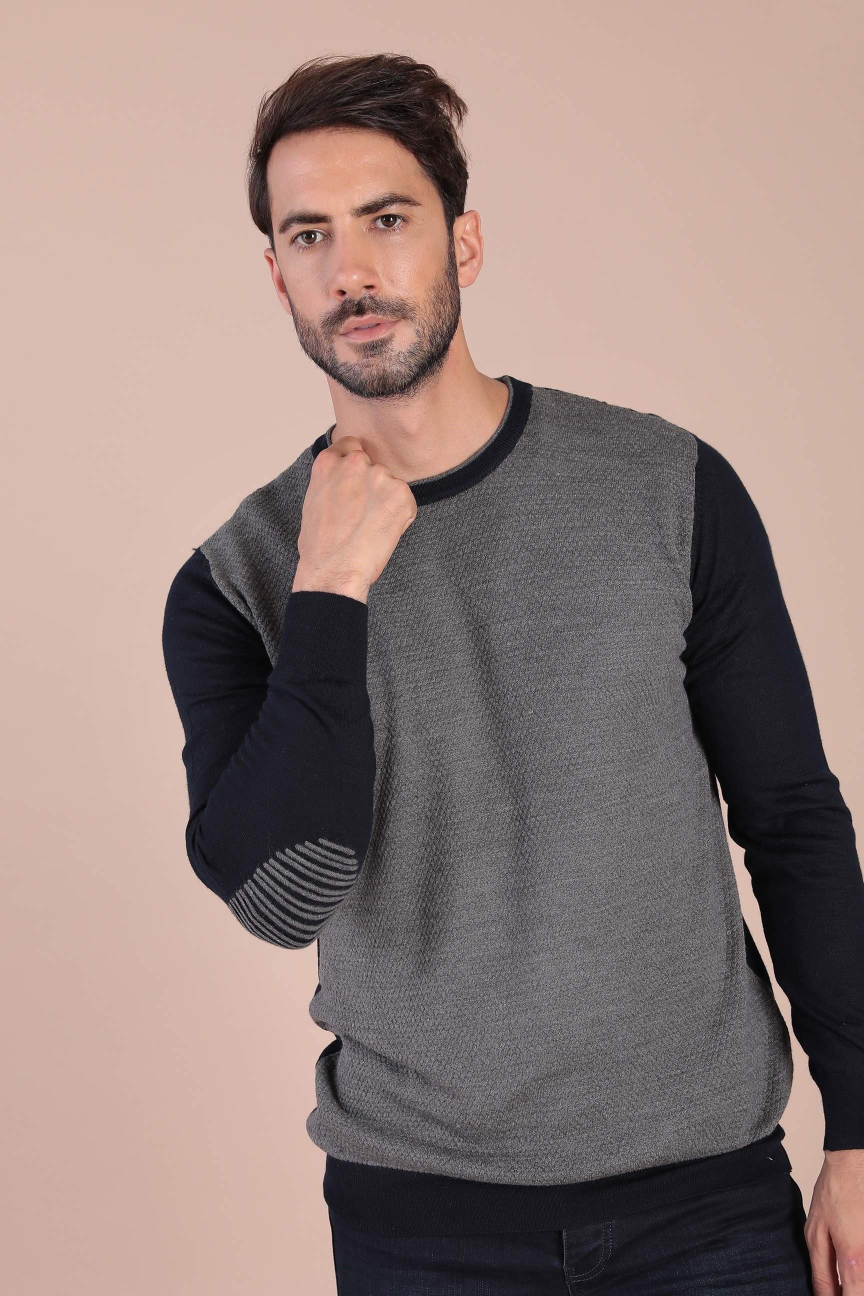 Ferraro Bisiklet Yaka Superfine Yün Kazak