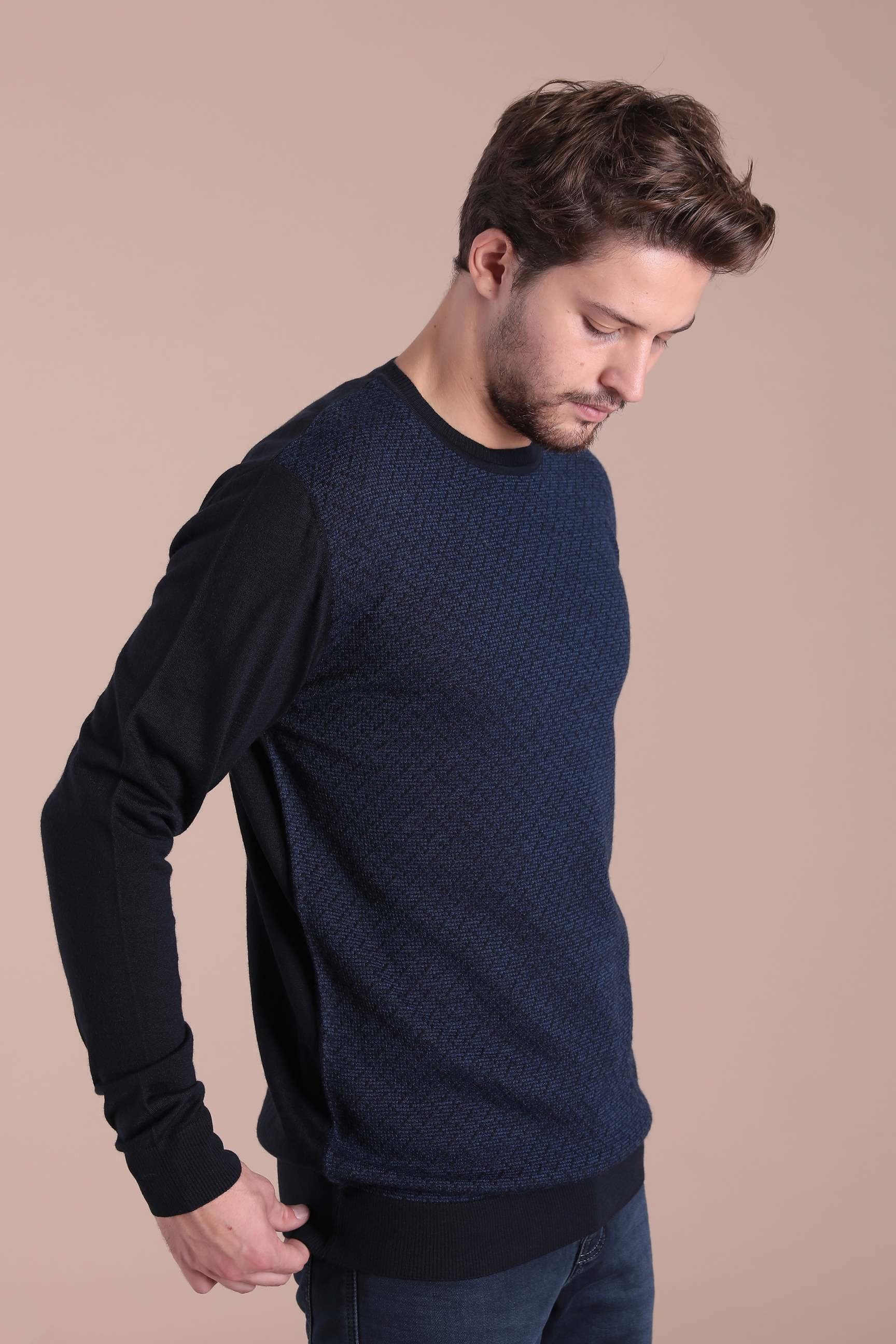 Ferraro Bisiklet Yaka Superfine Yün Kazak