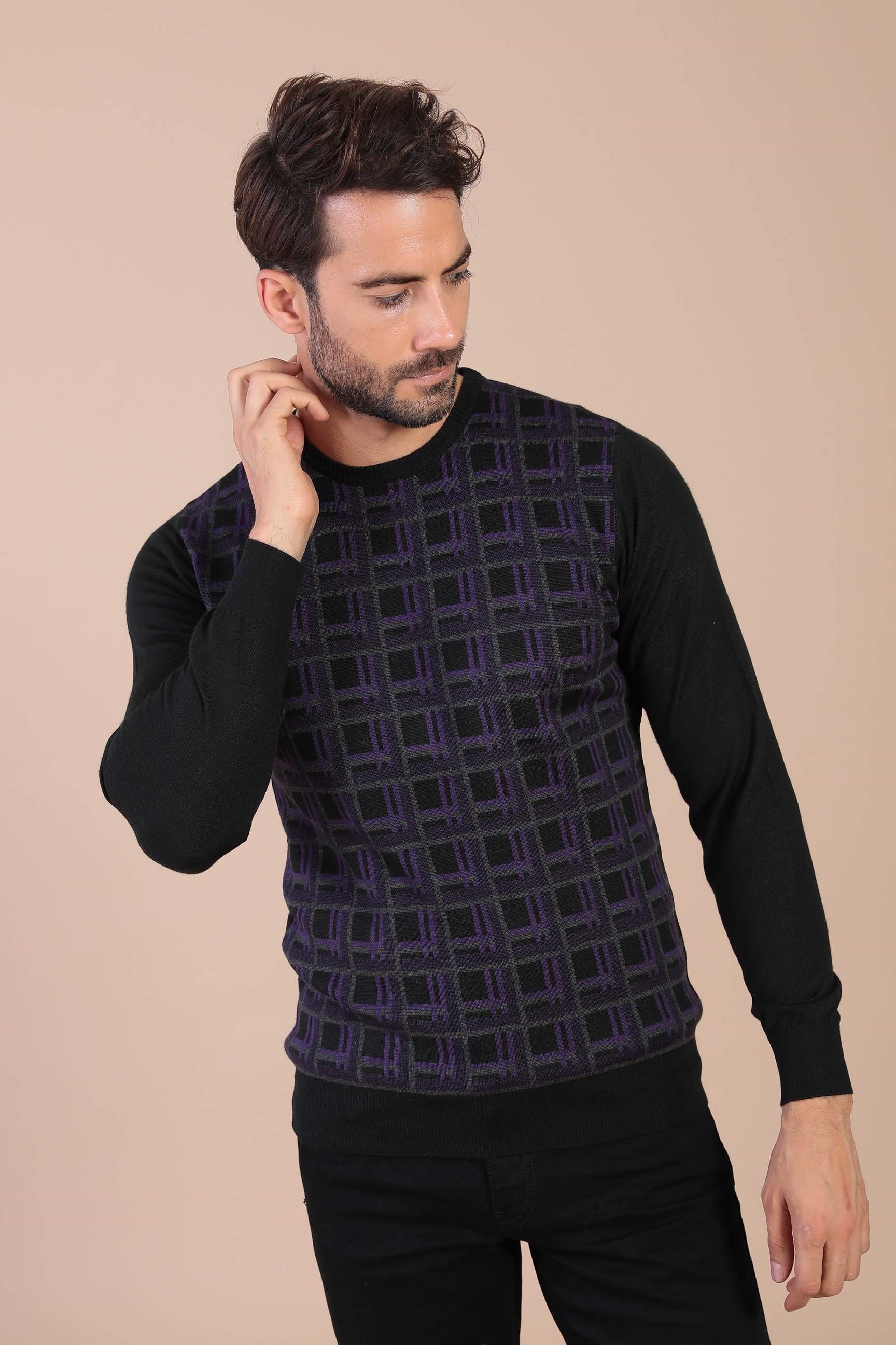 Ferraro Bisiklet Yaka Superfine Yün Kazak