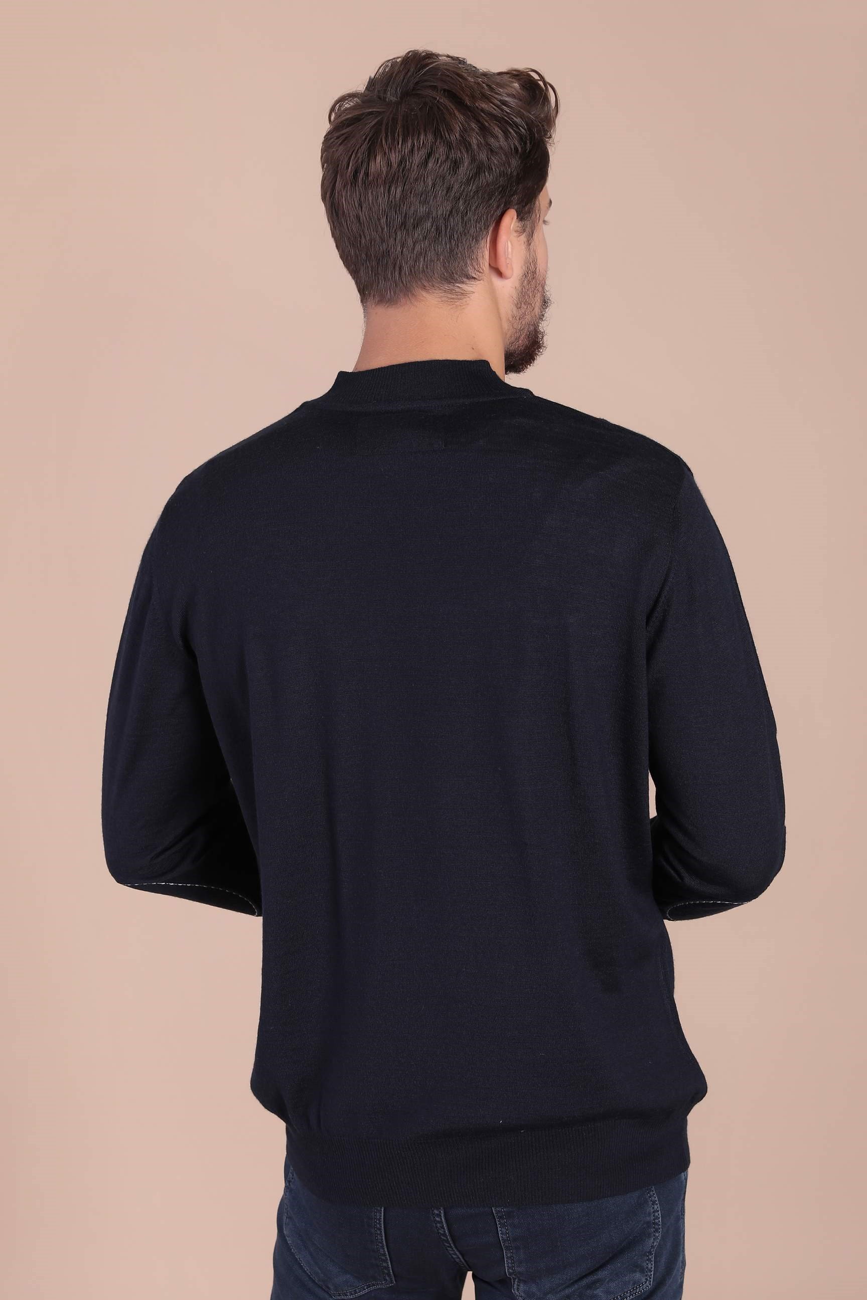 Ferraro Bisiklet Yaka Superfine Yün Kazak