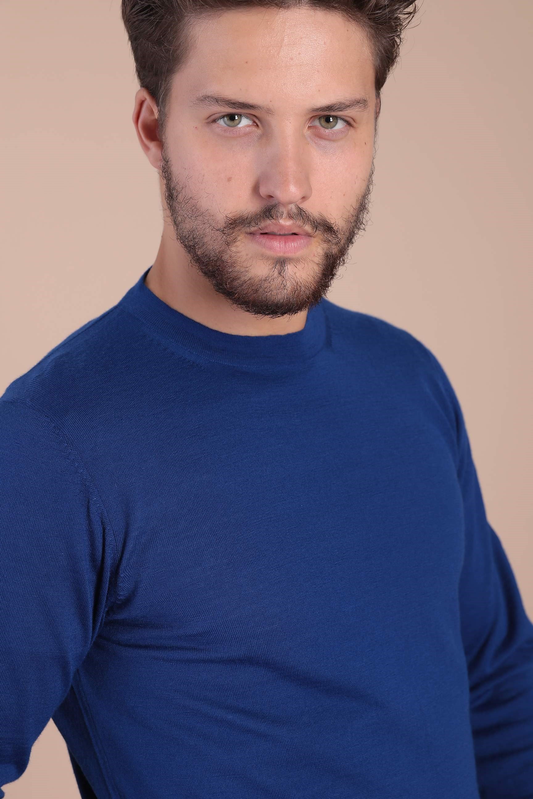 Ferraro Bisiklet Yaka Superfine Yün Kazak