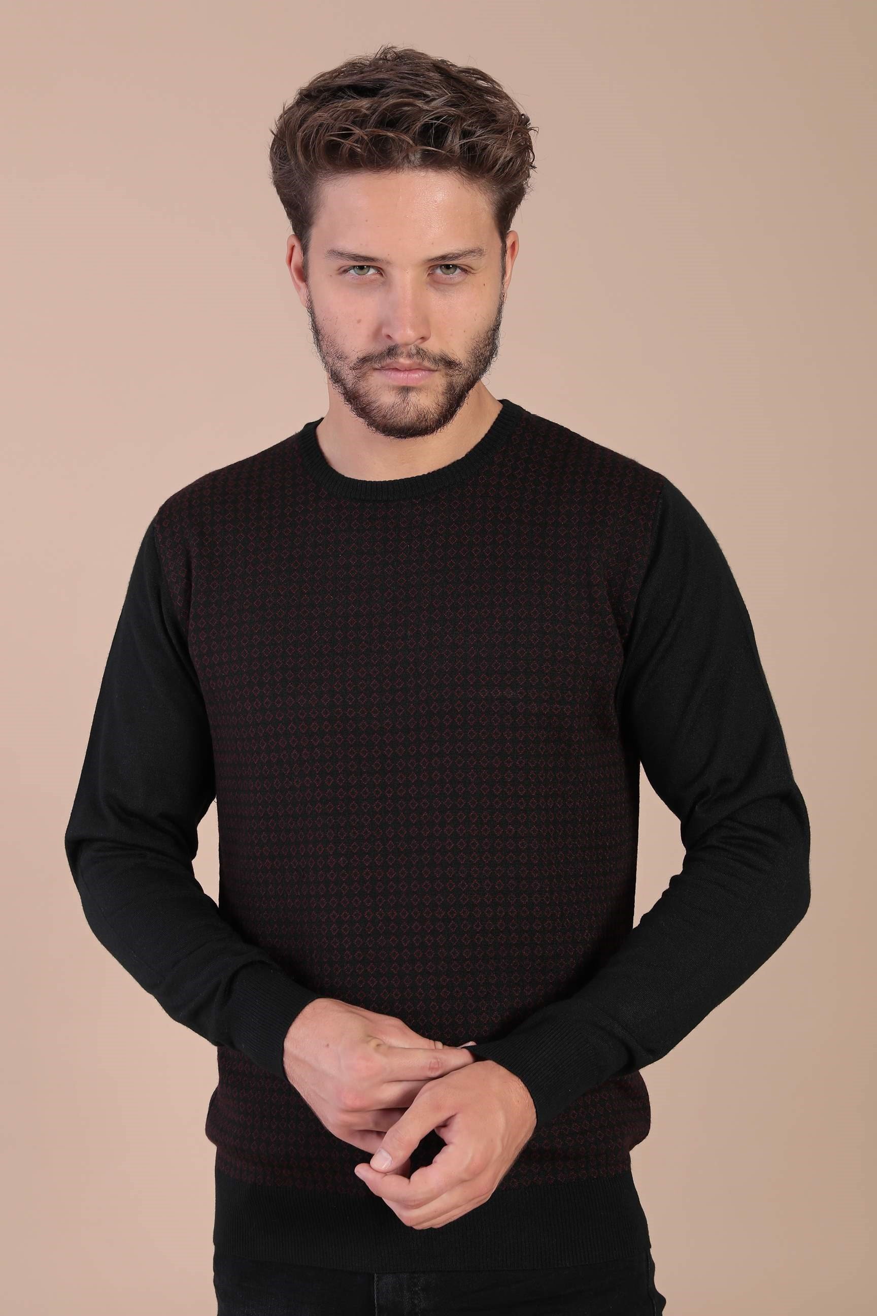 Ferraro Bisiklet Yaka Superfine Yün Kazak