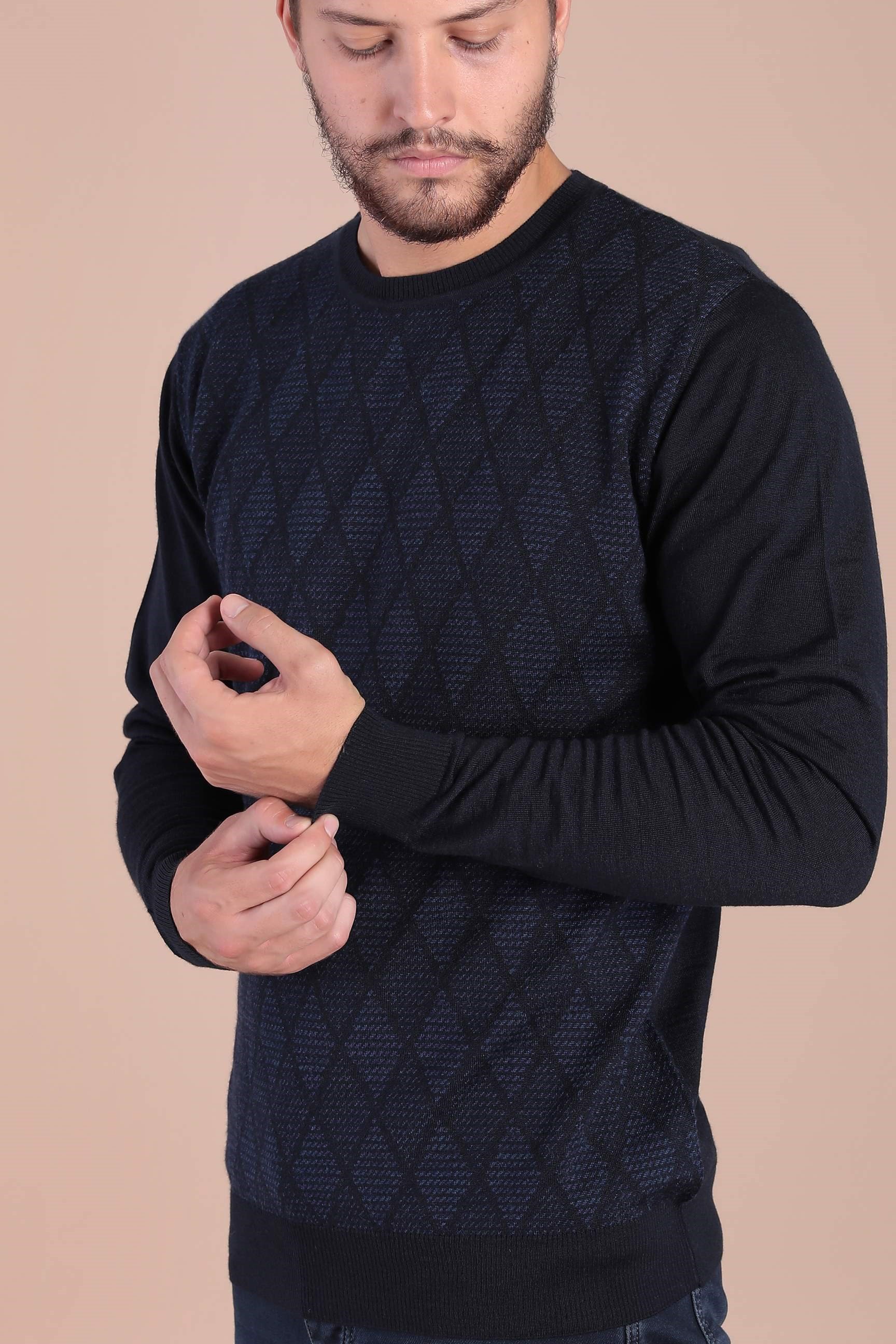 Ferraro Bisiklet Yaka Superfine Yün Kazak