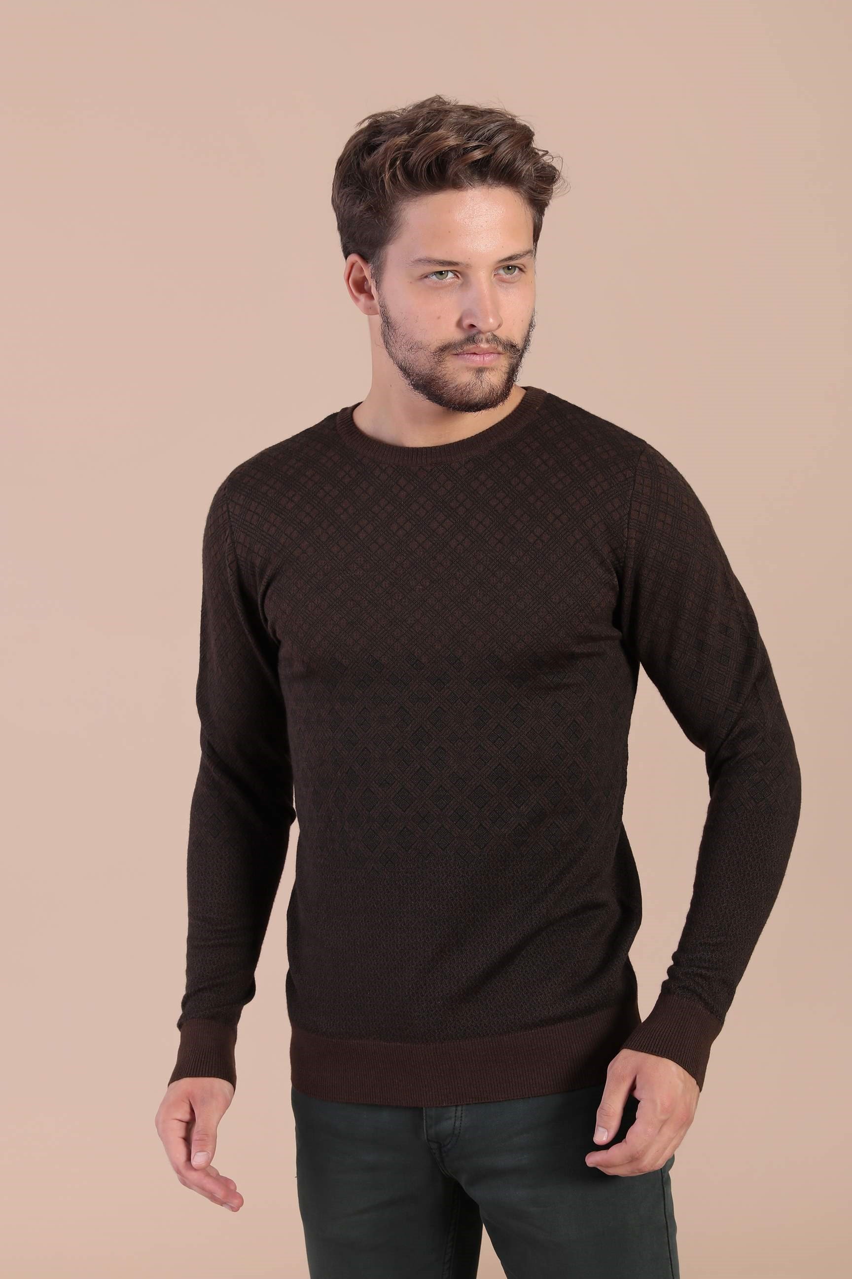 Ferraro Bisiklet Yaka Superfine Yün Kazak