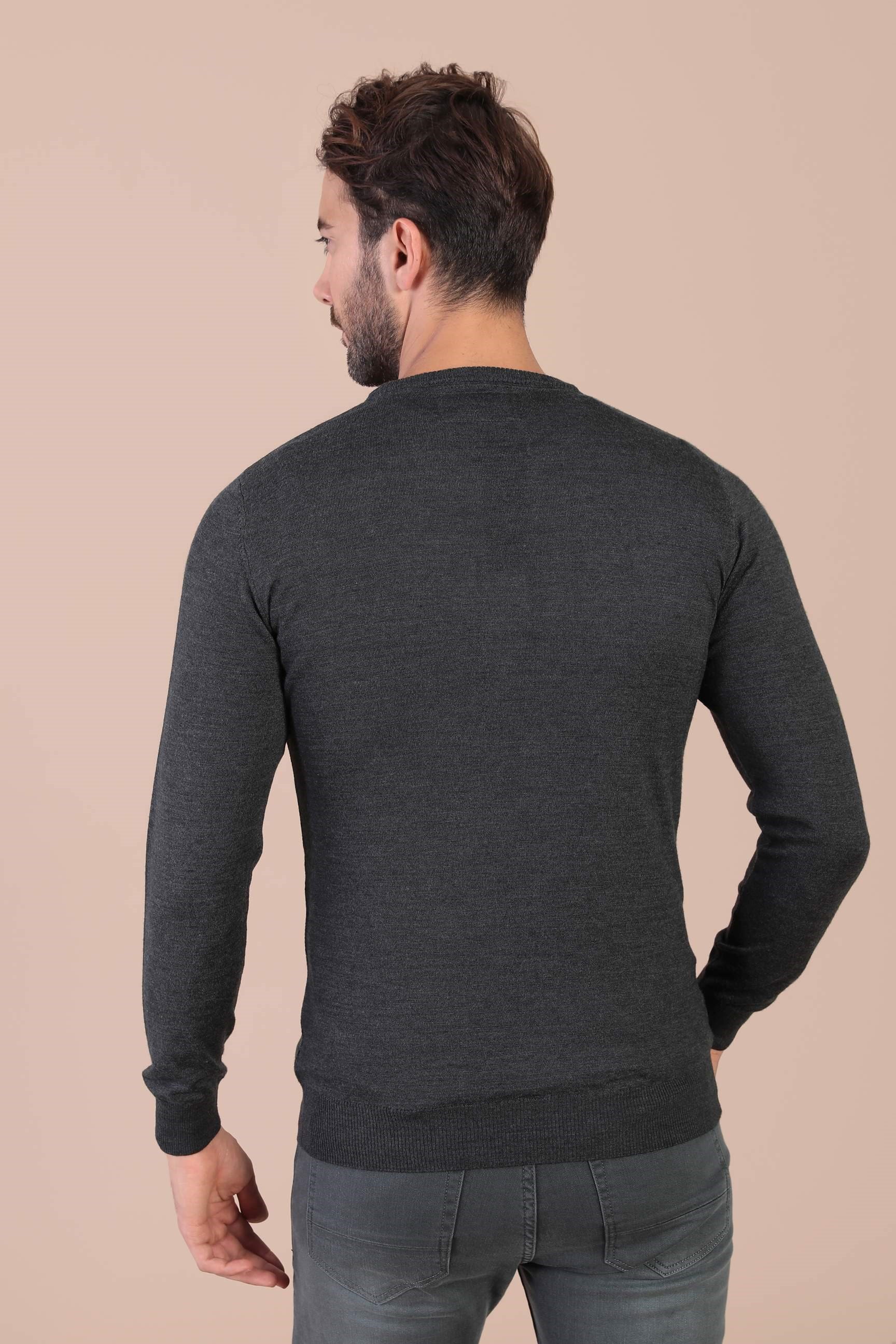 Ferraro Bisiklet Yaka Superfine Yün Kazak