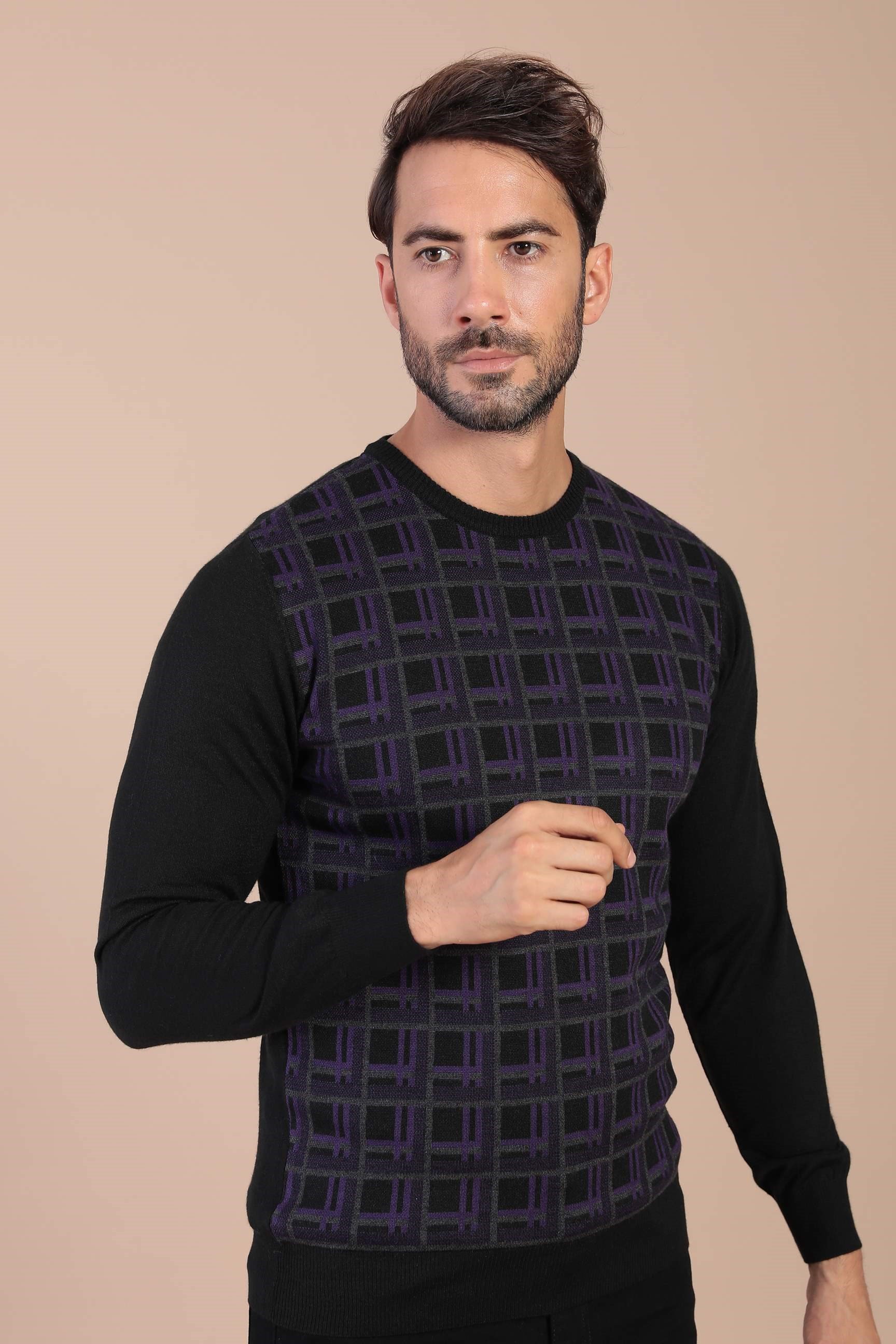 Ferraro Bisiklet Yaka Superfine Yün Kazak