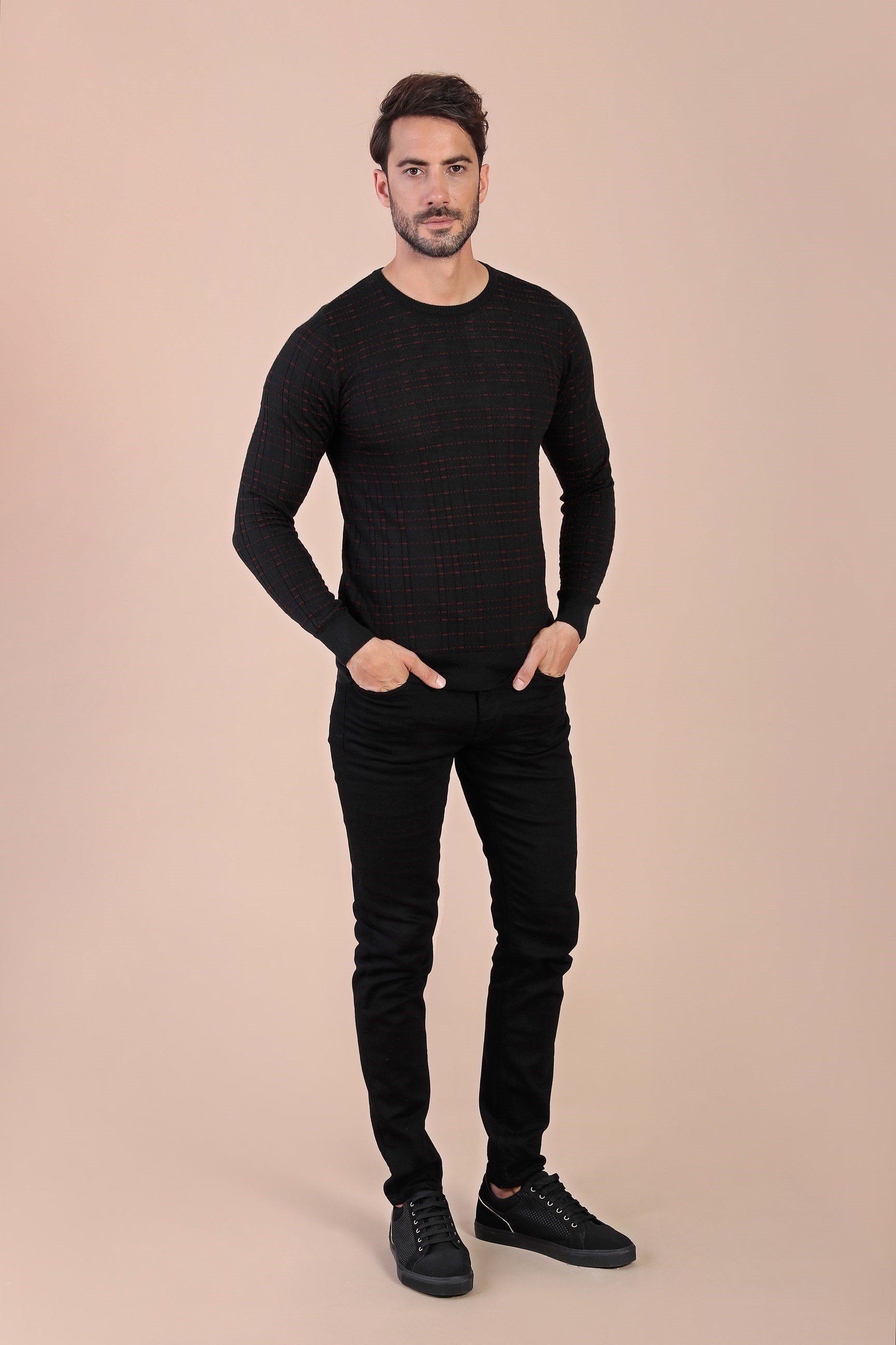 Ferraro Bisiklet Yaka Superfine Yün Kazak