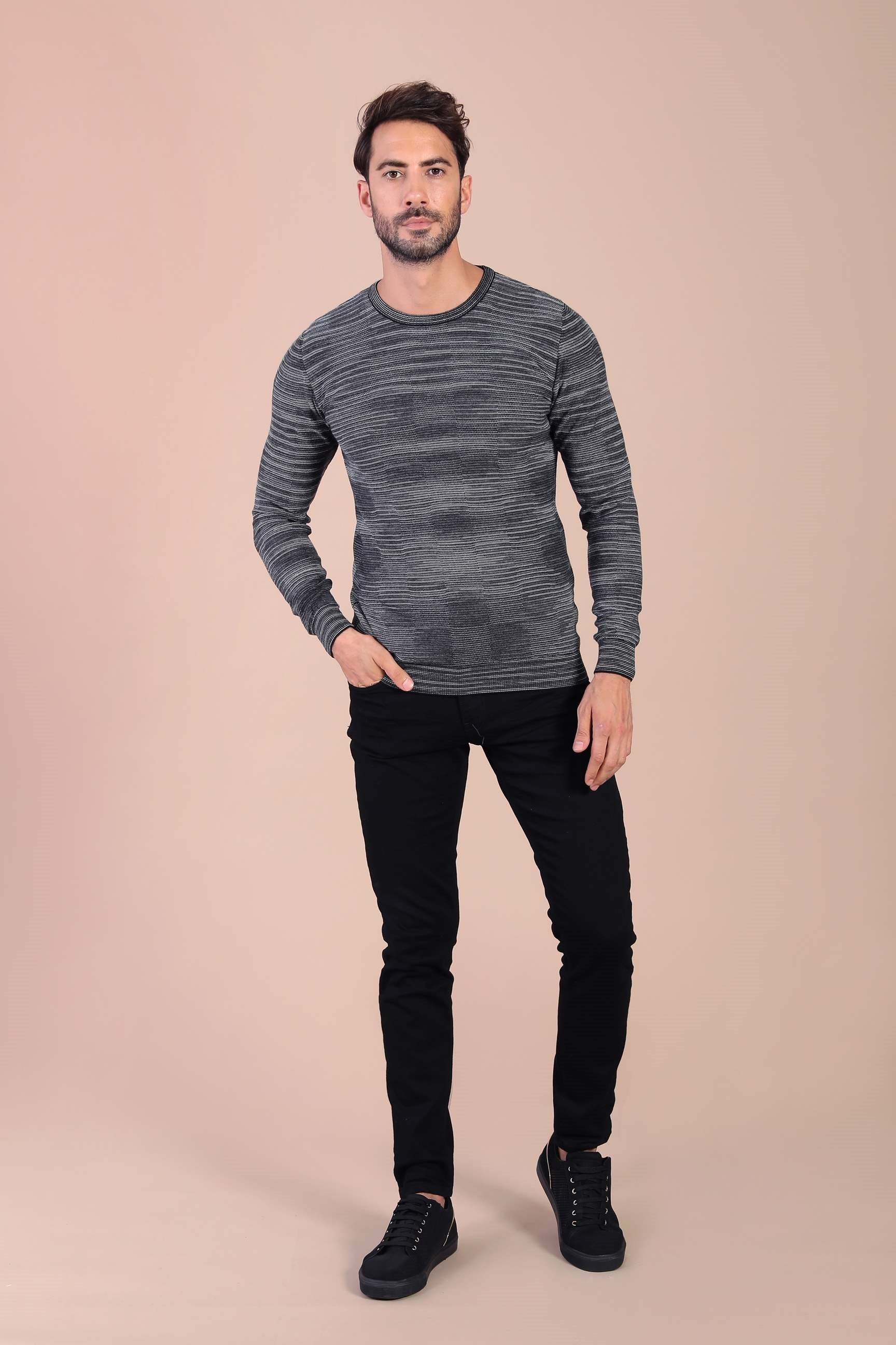 Ferraro Bisiklet Yaka Superfine Yün Kazak