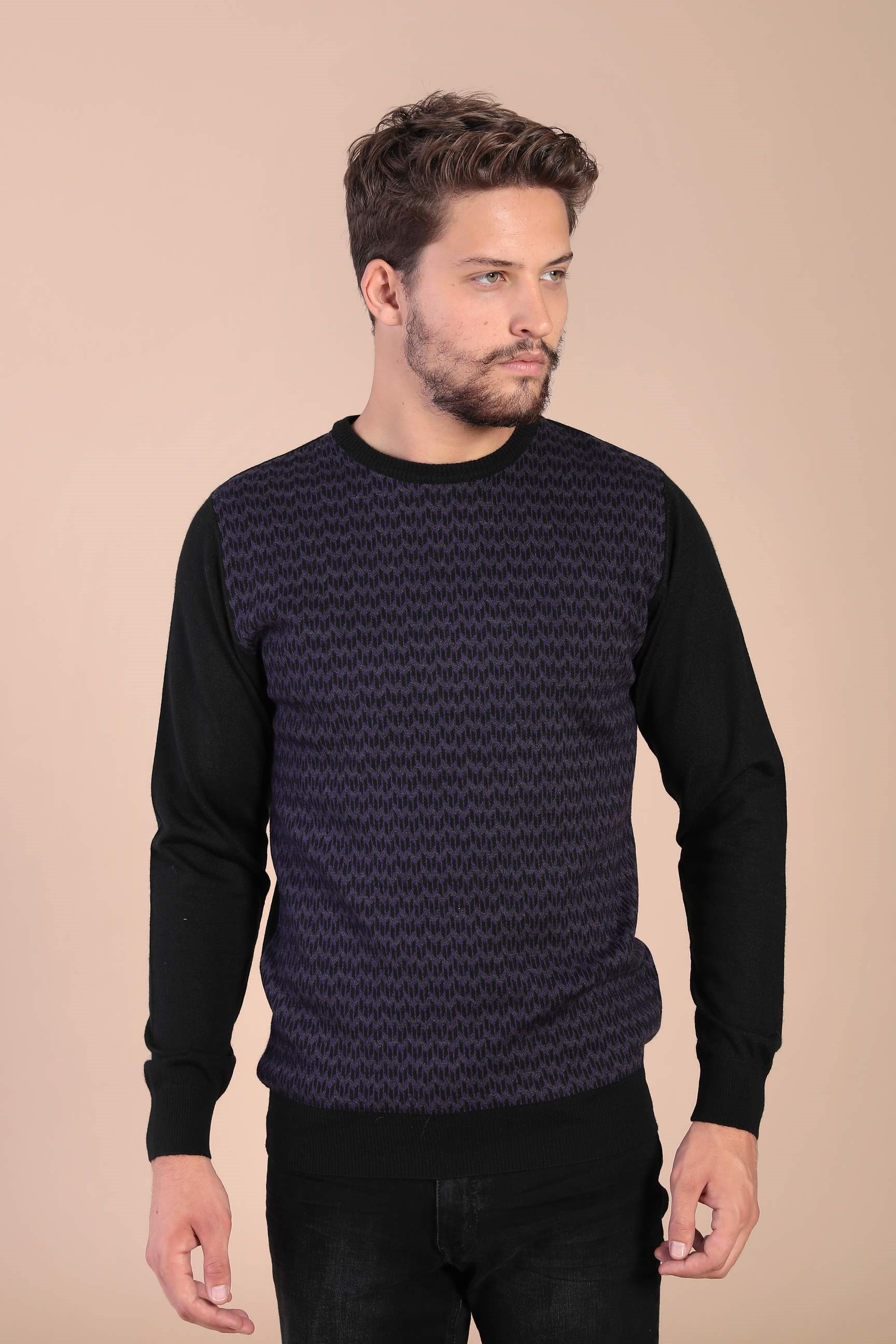 Ferraro Bisiklet Yaka Superfine Yün Kazak