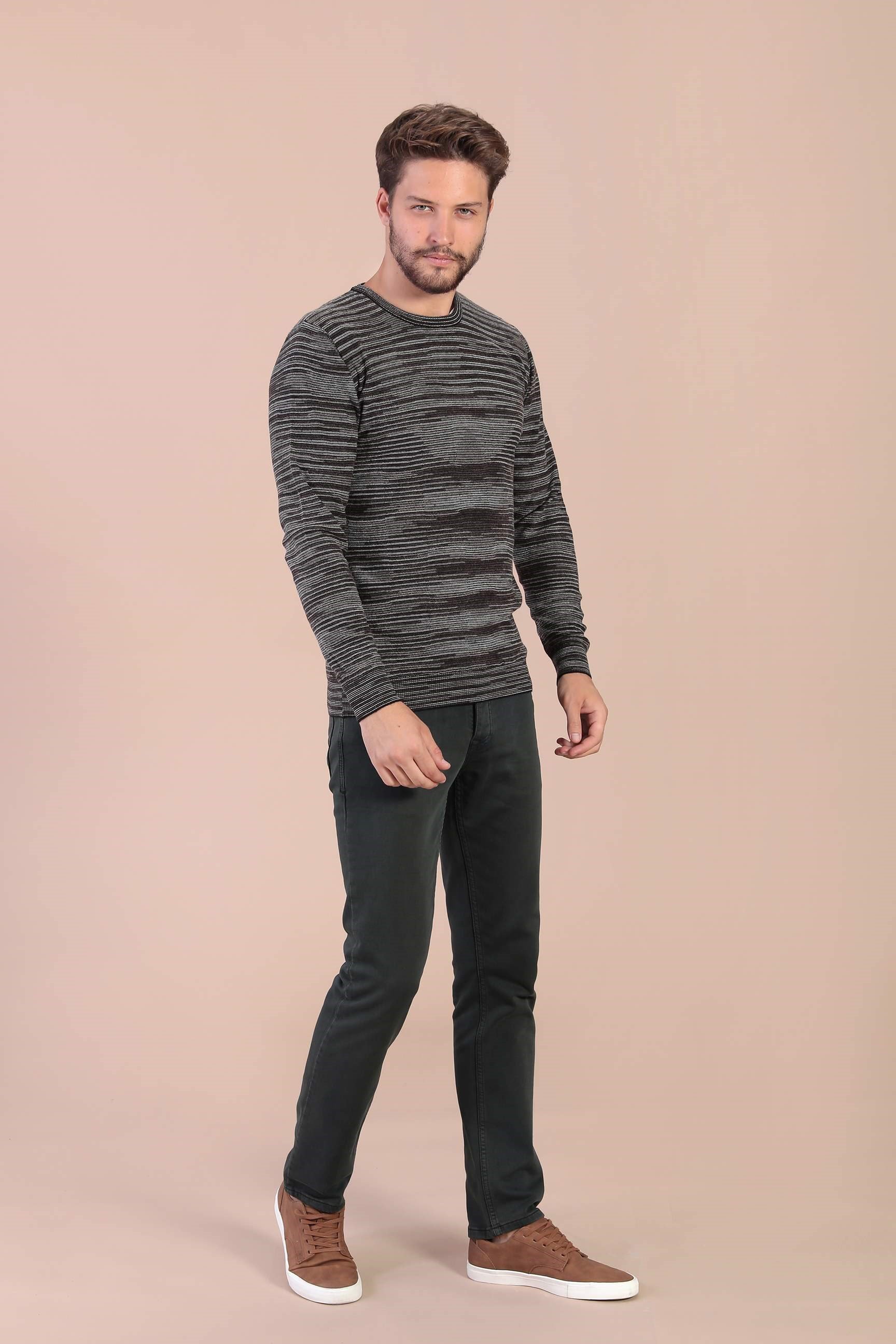 Ferraro Bisiklet Yaka Superfine Yün Kazak