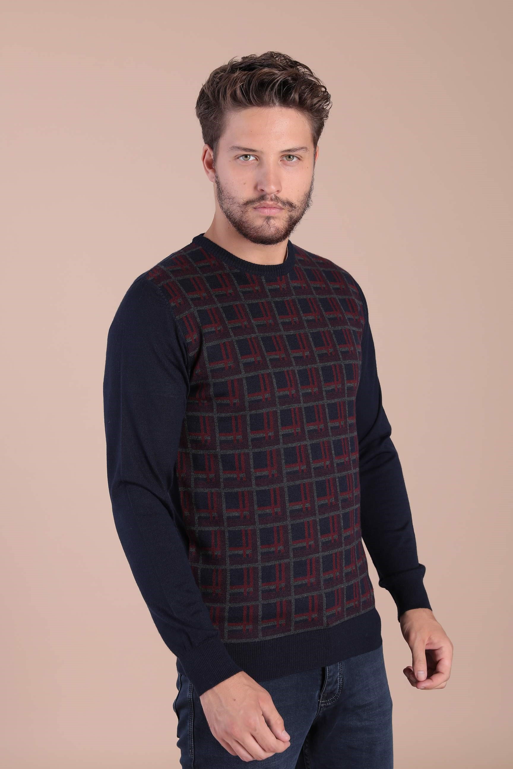 Ferraro Bisiklet Yaka Superfine Yün Kazak