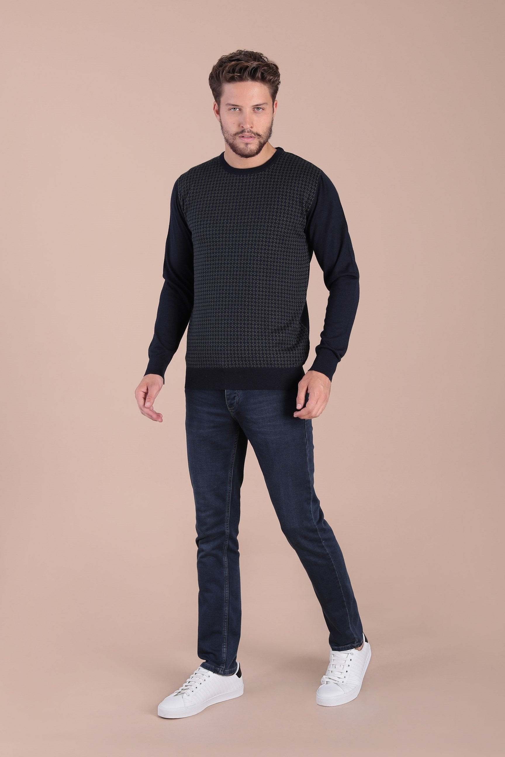 Ferraro Bisiklet Yaka Superfine Yün Kazak