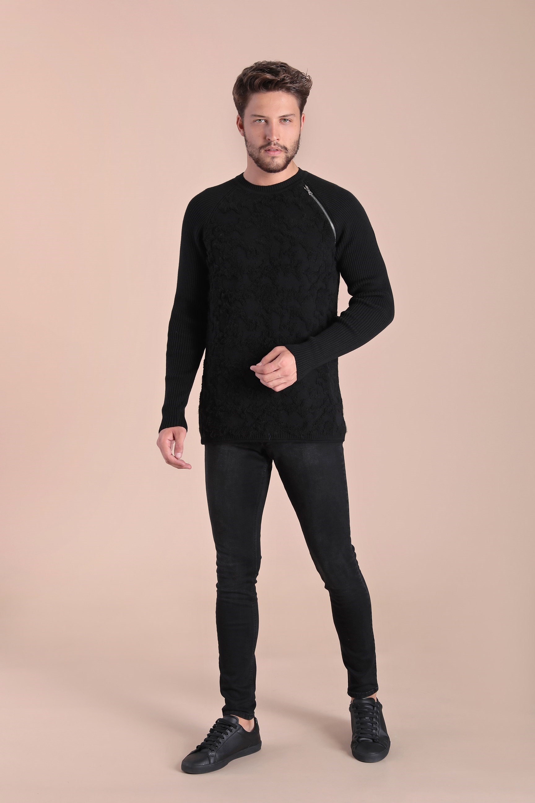 Ferraro Bisiklet Yaka Yün Kazak