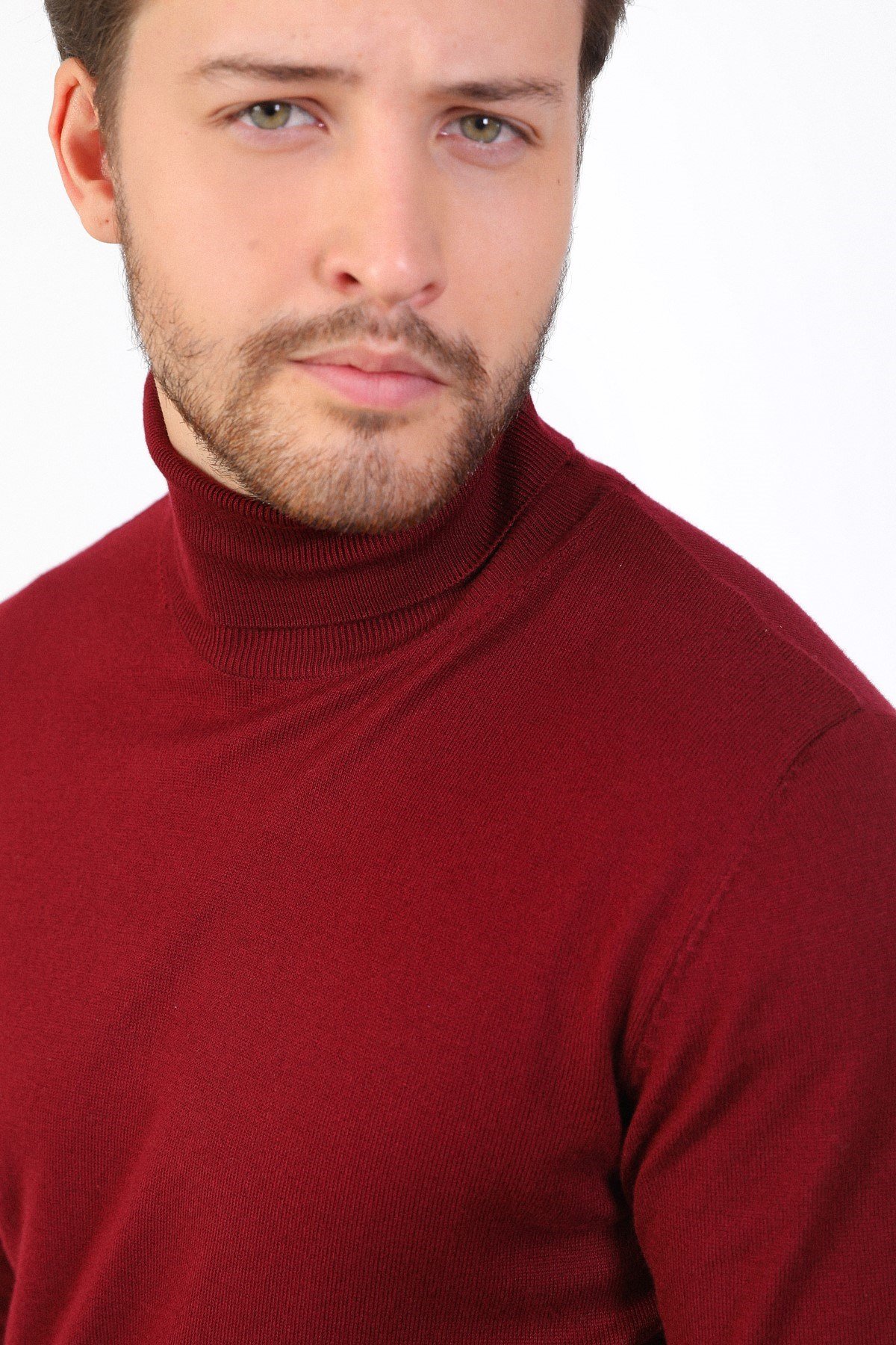 Ferraro Bordo Balıkçı Yaka Pamuk Kazak