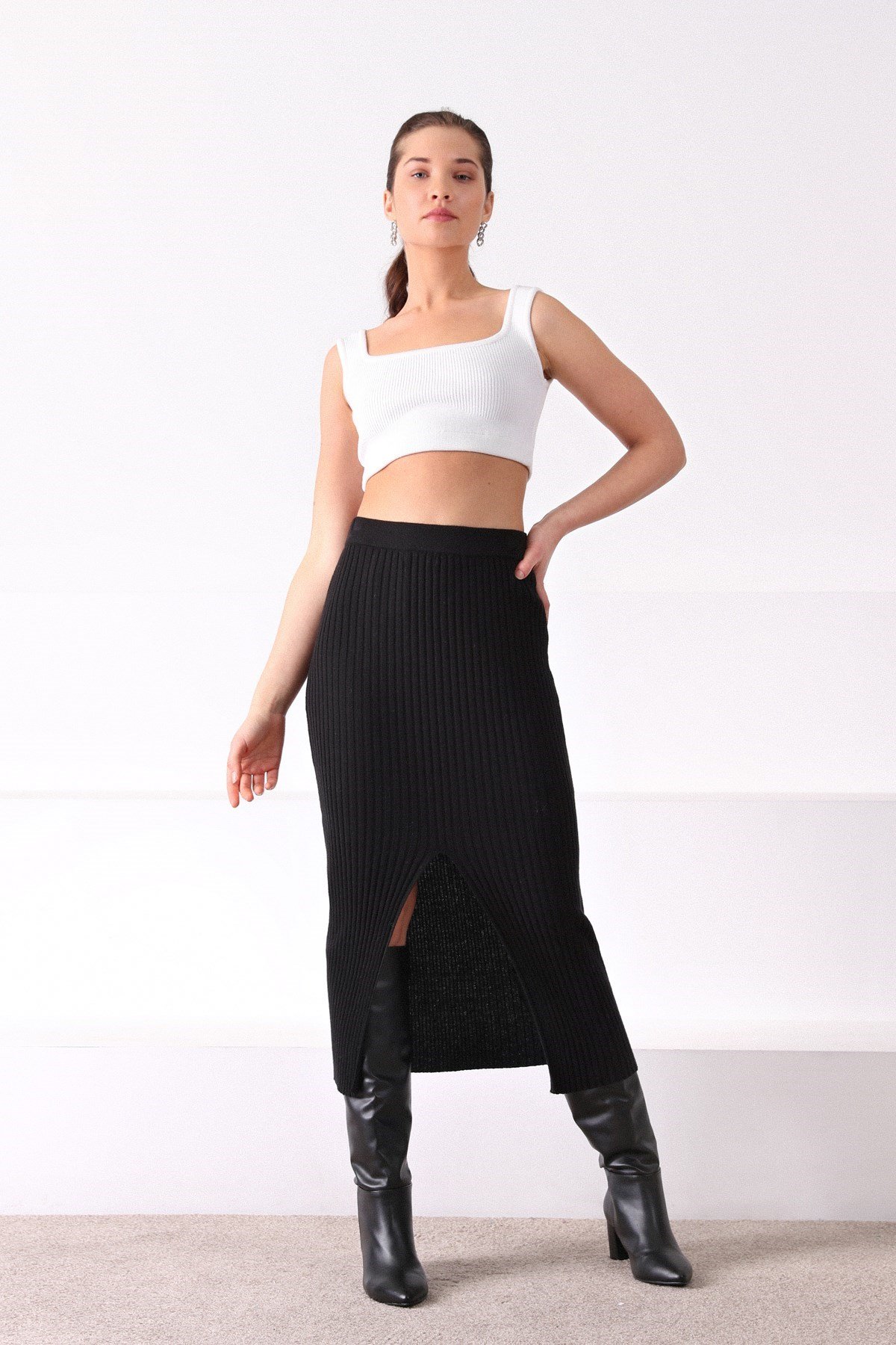 Ferraro Ekru Askılı Kadın Triko Büstiyer