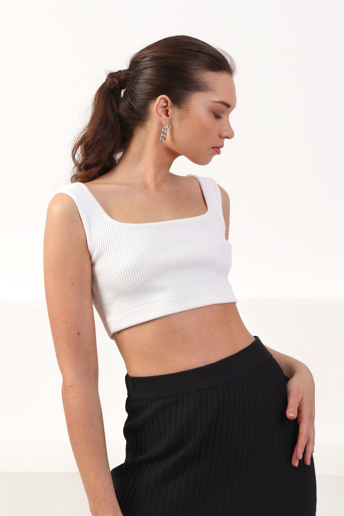 Ferraro Ekru Askılı Kadın Triko Büstiyer