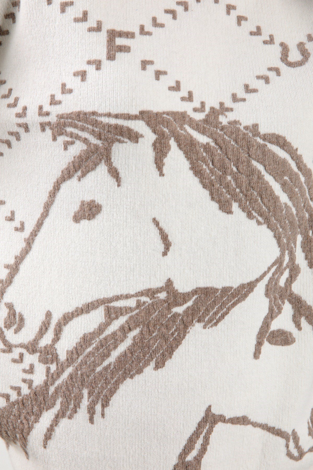 Ferraro Ekru/Vizon Uzun Kollu Bisiklet Yaka Kaşmirli Kadın Triko Kazak