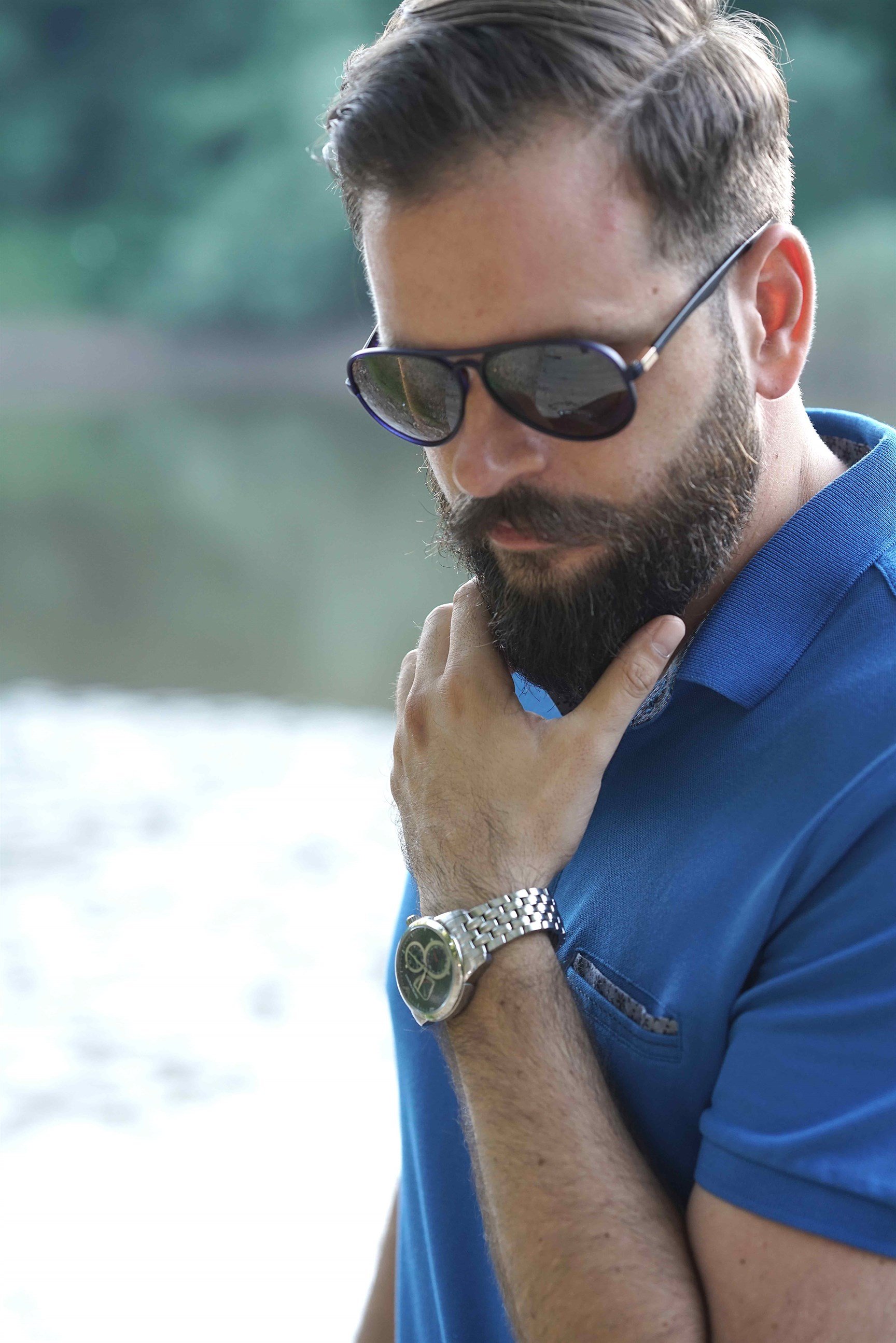 Ferraro Erkek Cepli Polo Yaka T-Shirt - Saks