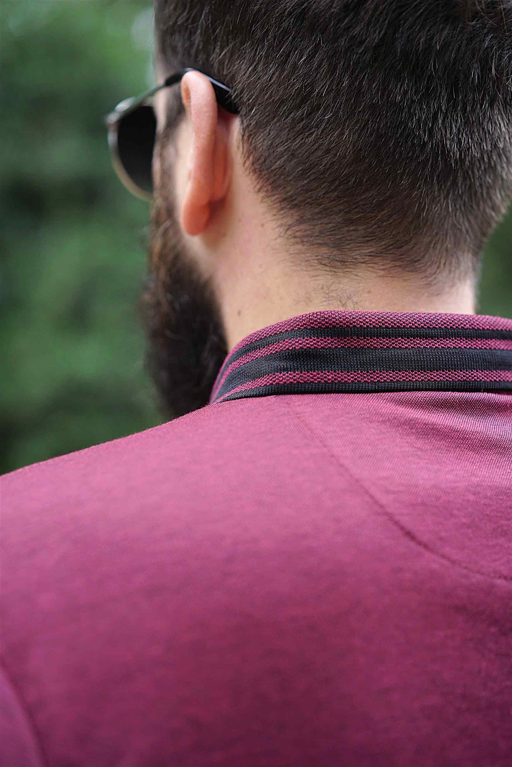 Ferraro Erkek Triko Yaka T-Shirt - Bordo