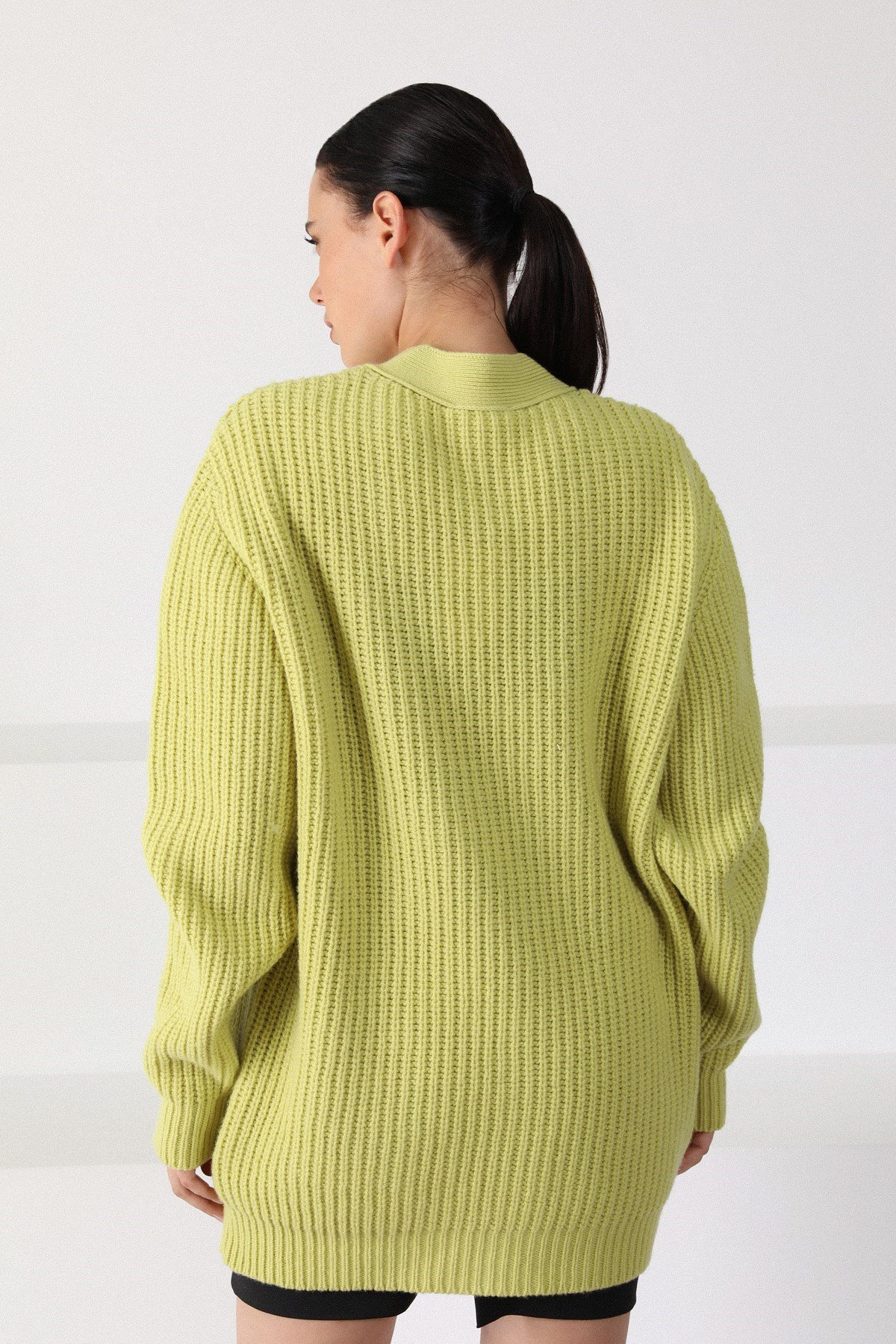 Ferraro Filo Kuzu Yünü Oversize Kadın Triko Hırka