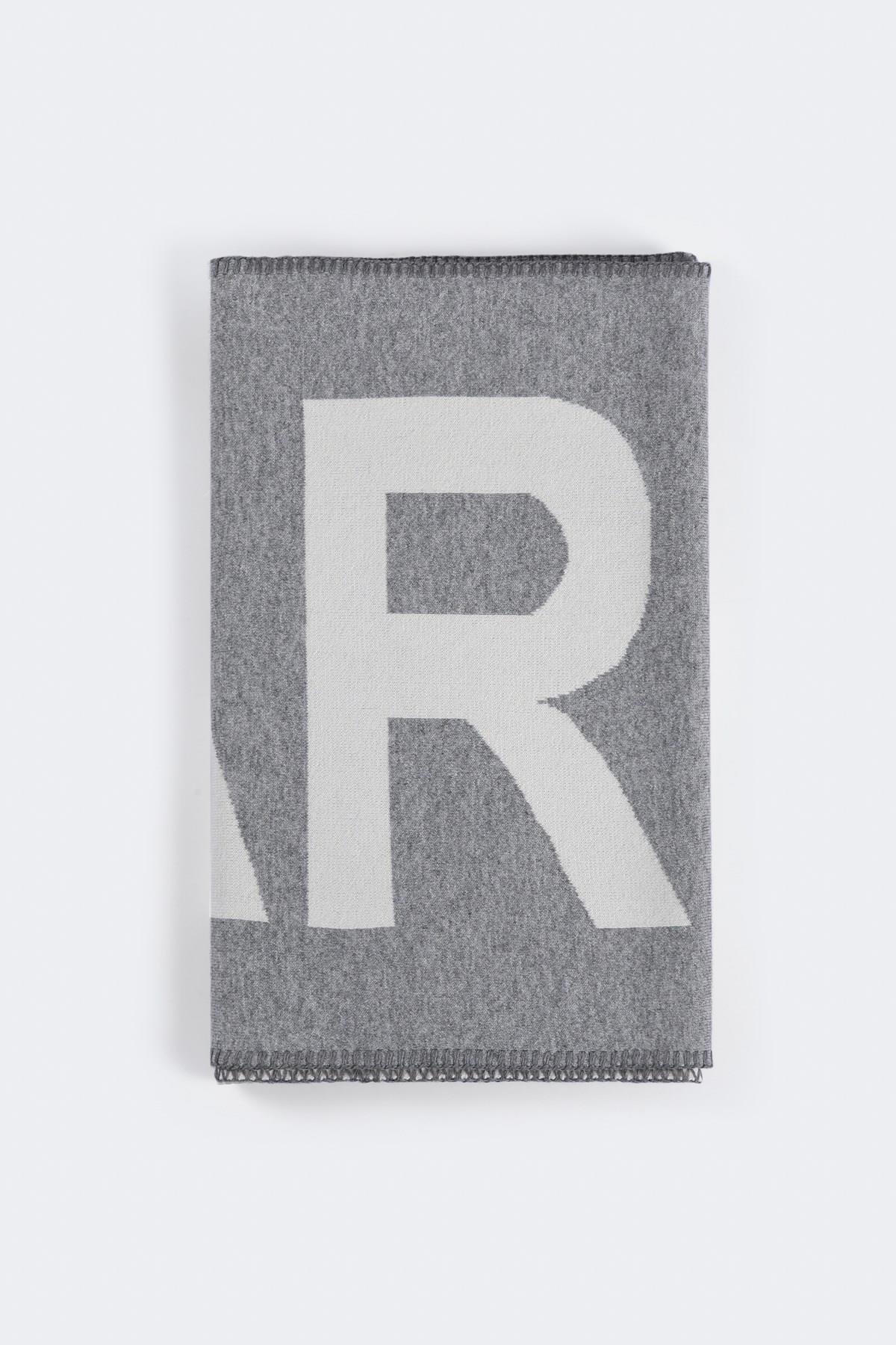 Ferraro Gri/Ekru Kadın Triko Atkı