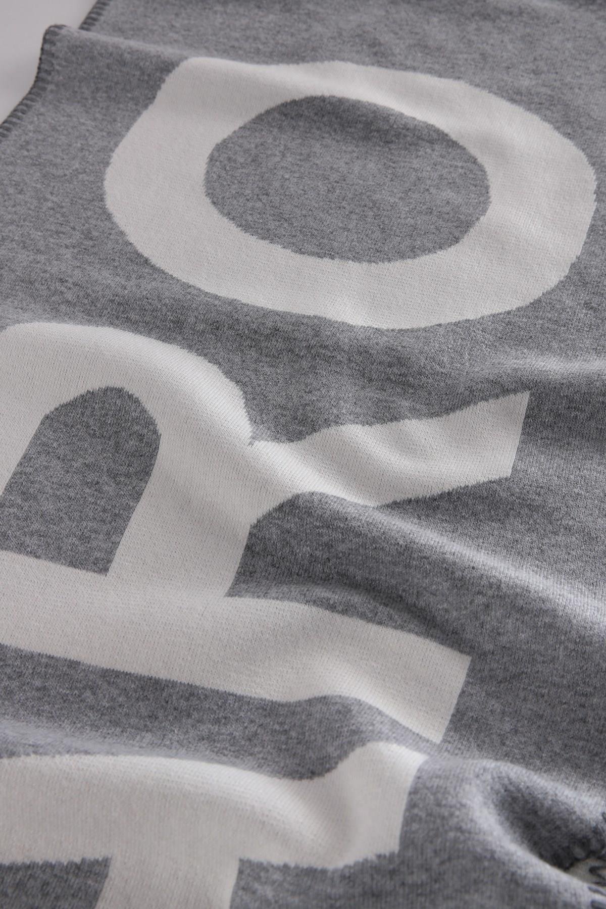 Ferraro Gri/Ekru Kadın Triko Atkı