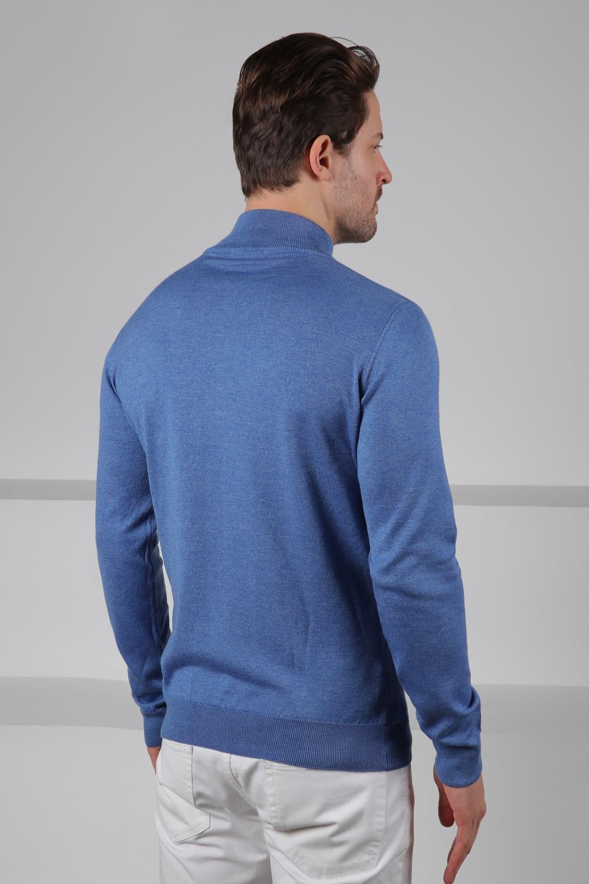 Ferraro Havacı Yarım Balıkçı Yaka Erkek Pamuk Kazak