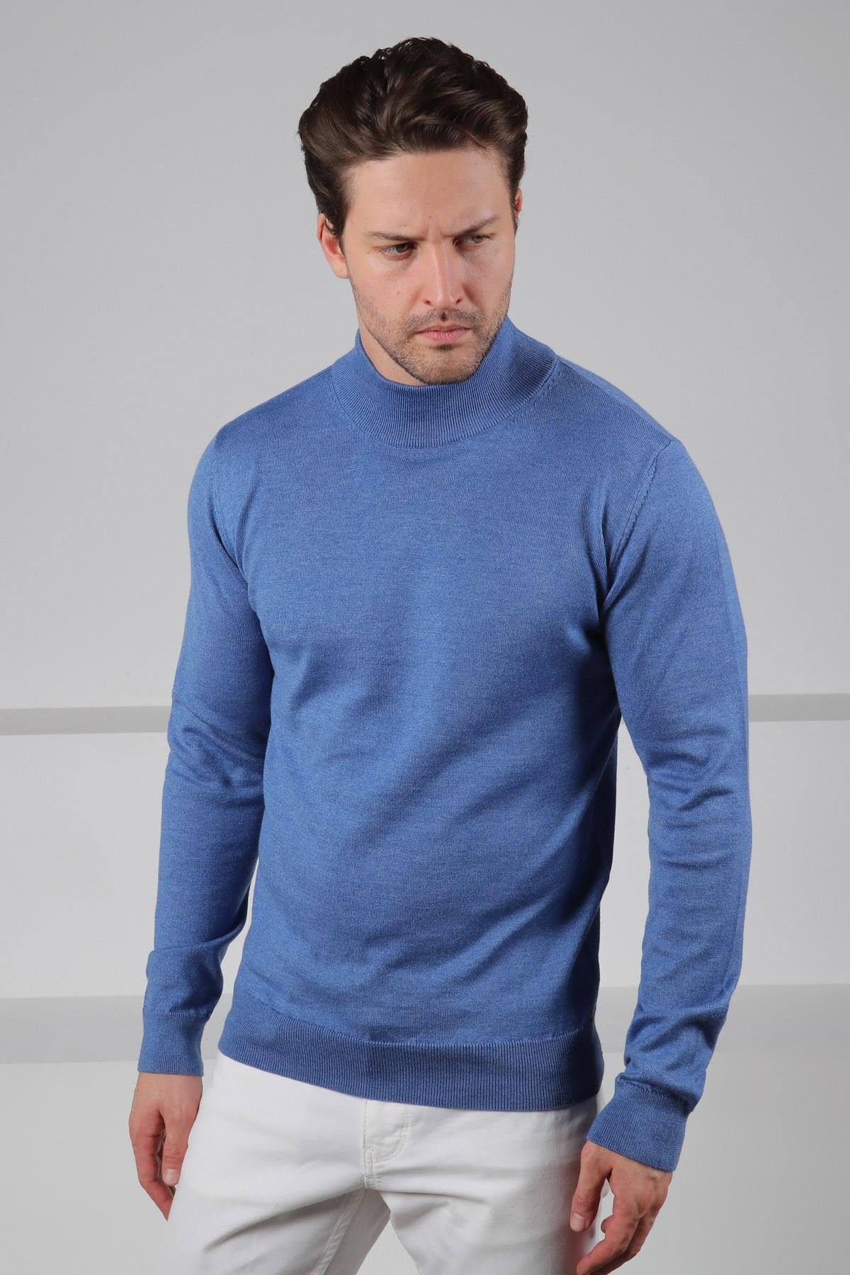 Ferraro Havacı Yarım Balıkçı Yaka Erkek Pamuk Kazak