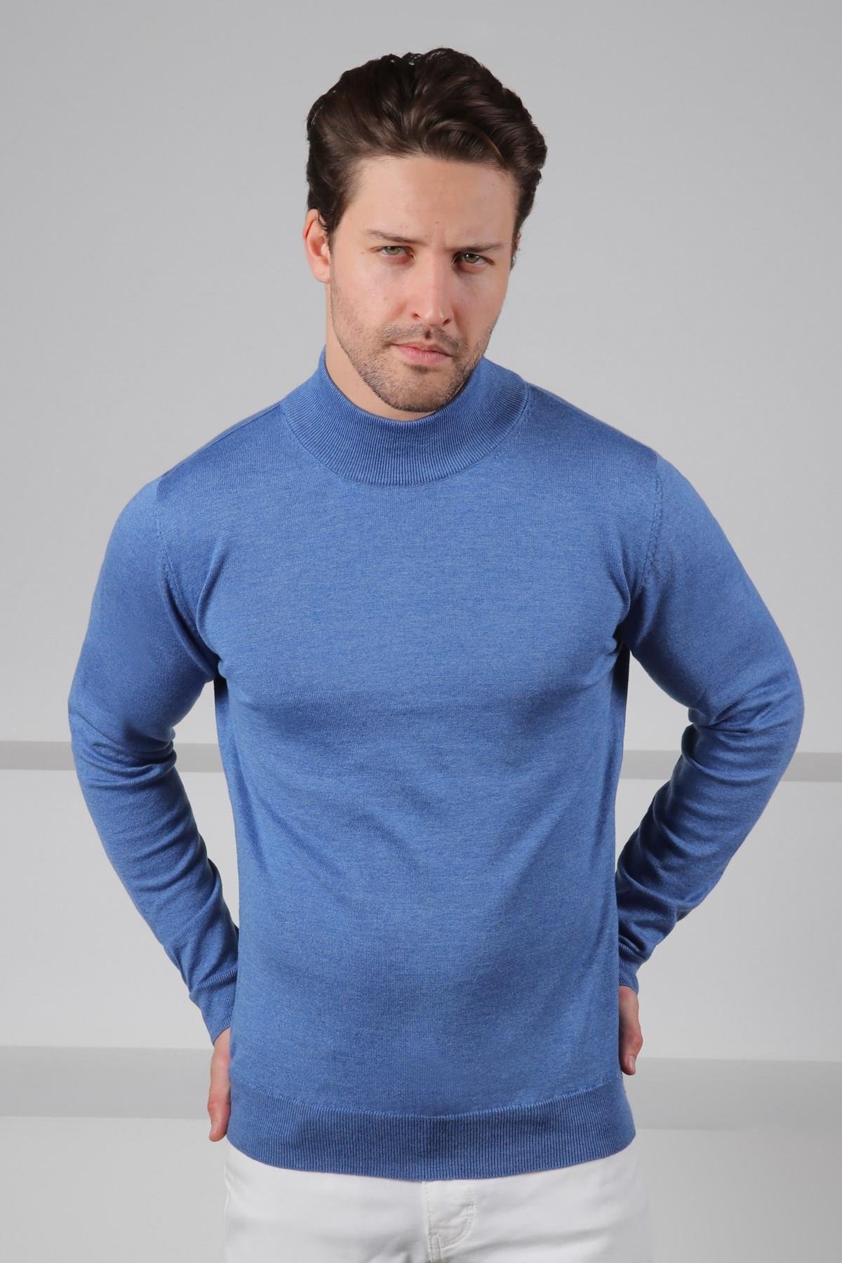 Ferraro Havacı Yarım Balıkçı Yaka Erkek Pamuk Kazak