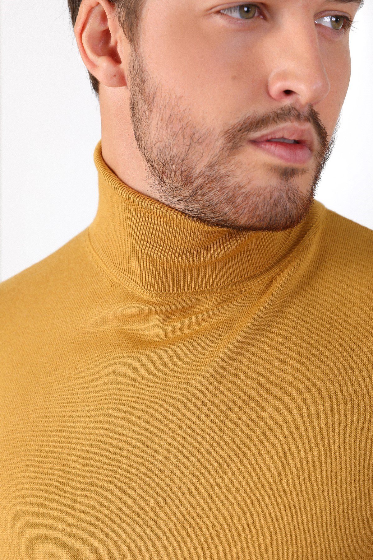 Ferraro K.Sarı Balıkçı Yaka Pamuk Kazak