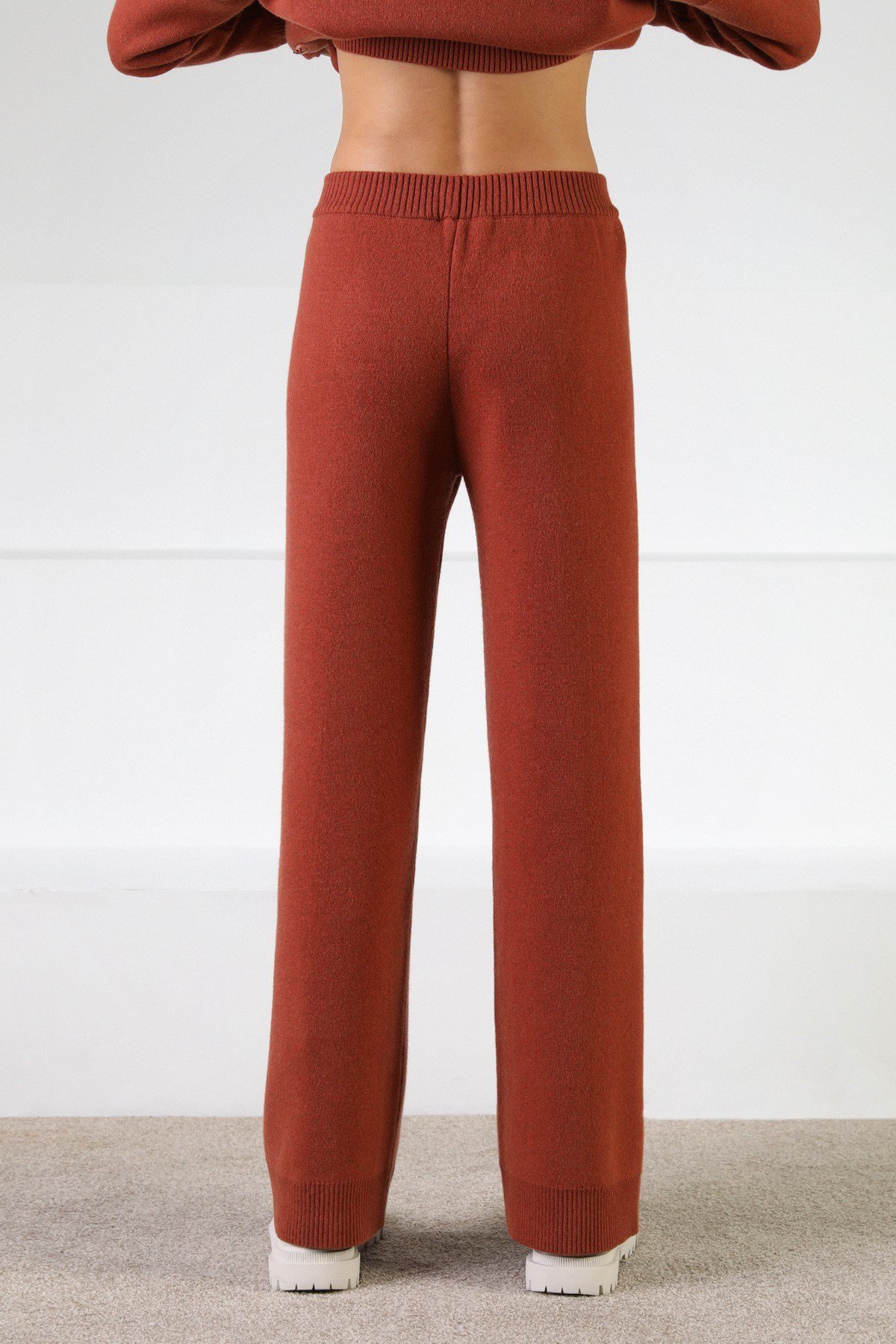 Ferraro Kiremit Kaşmirli Kadın Triko Pantolon