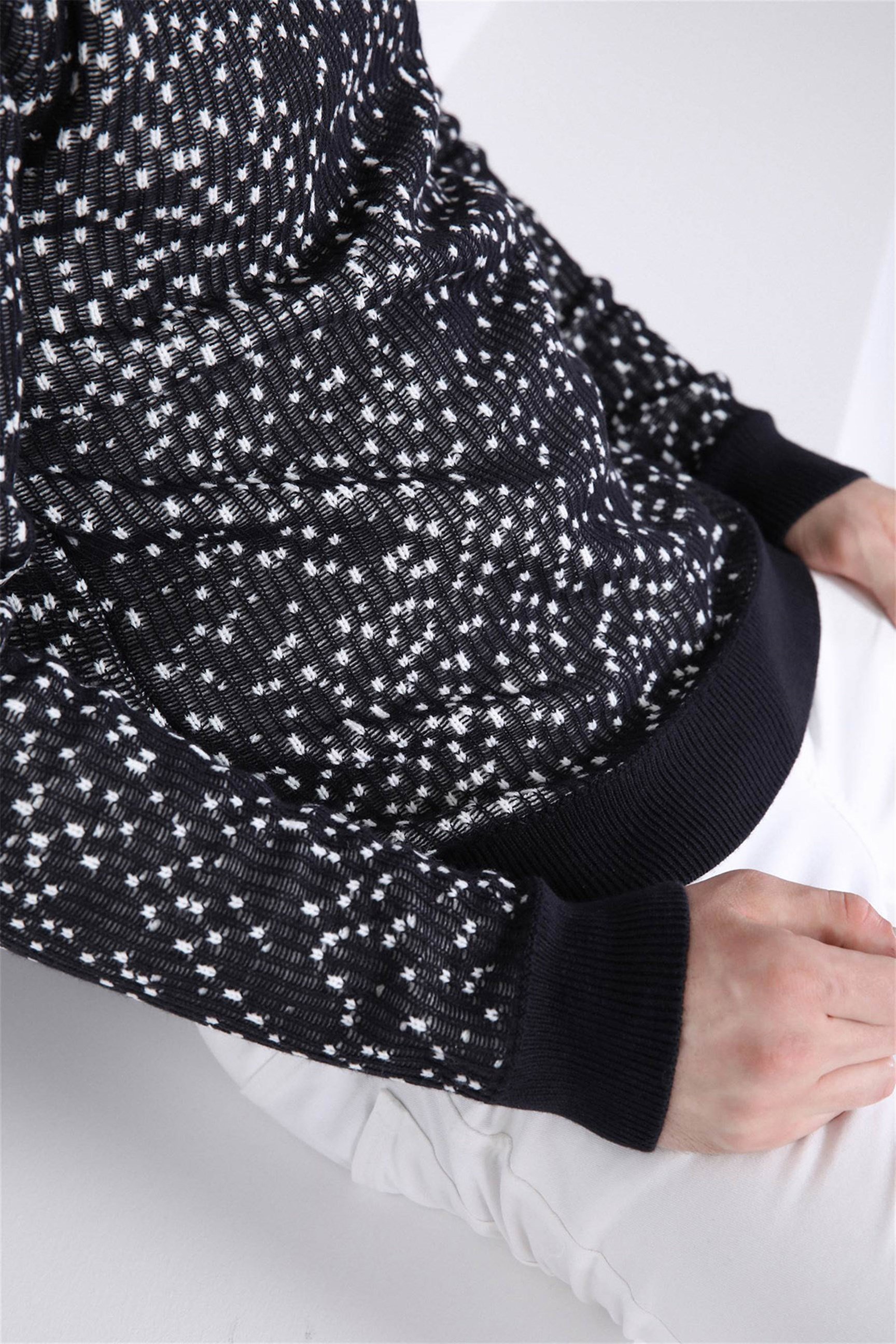 Ferraro Lacivert Bisiklet Yaka Erkek Yün Kazak