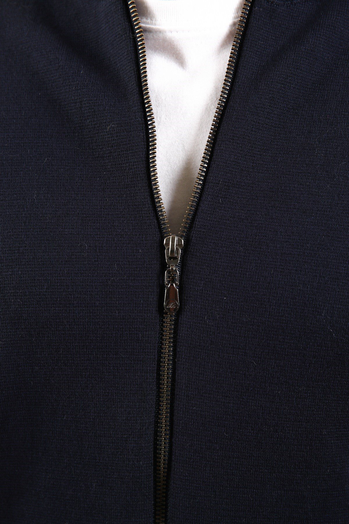 Ferraro Lacivert Çift Cep %100 Pamuk Erkek Triko Hırka